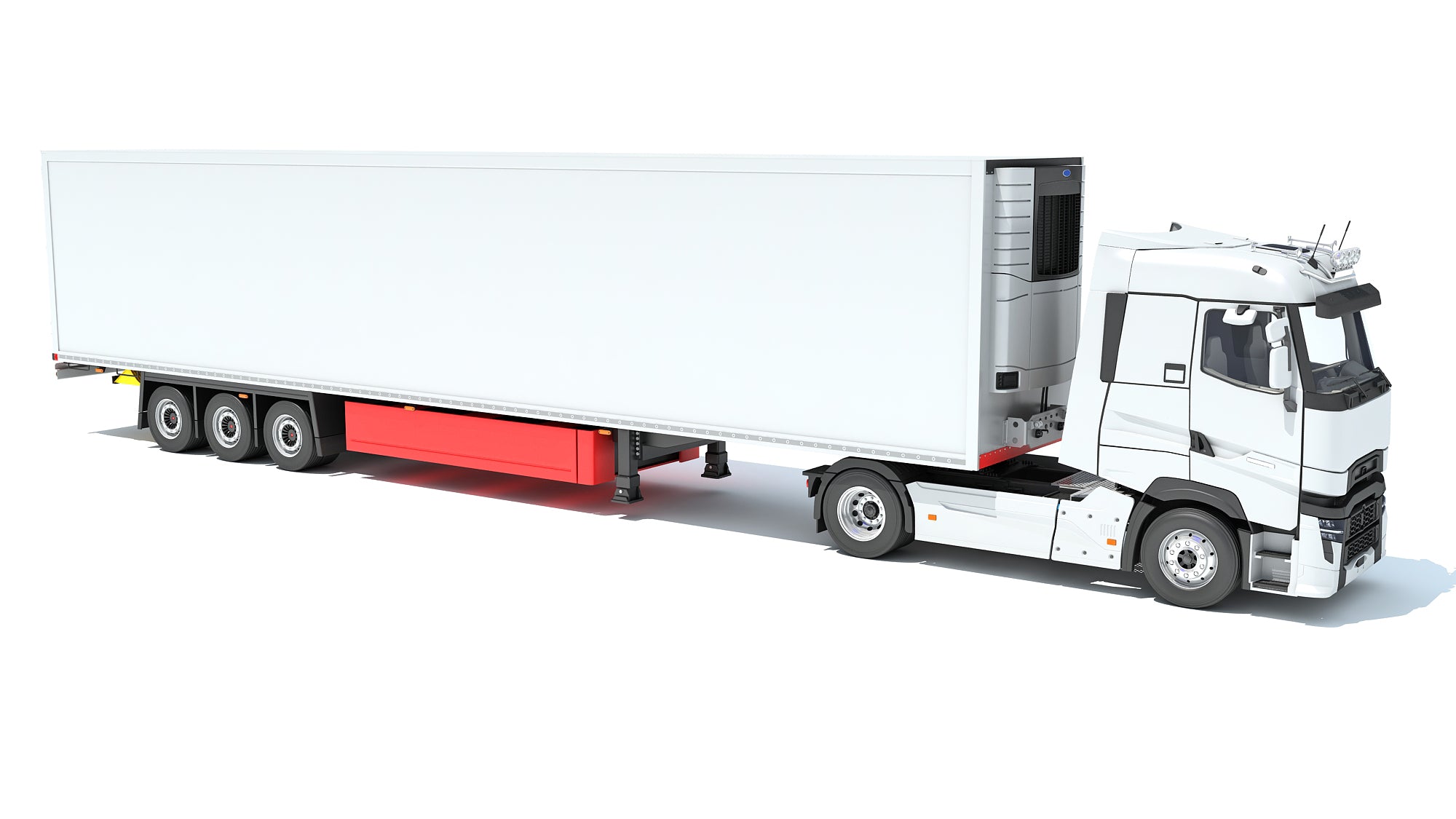 Truck with Reefer Refrigerator Trailer