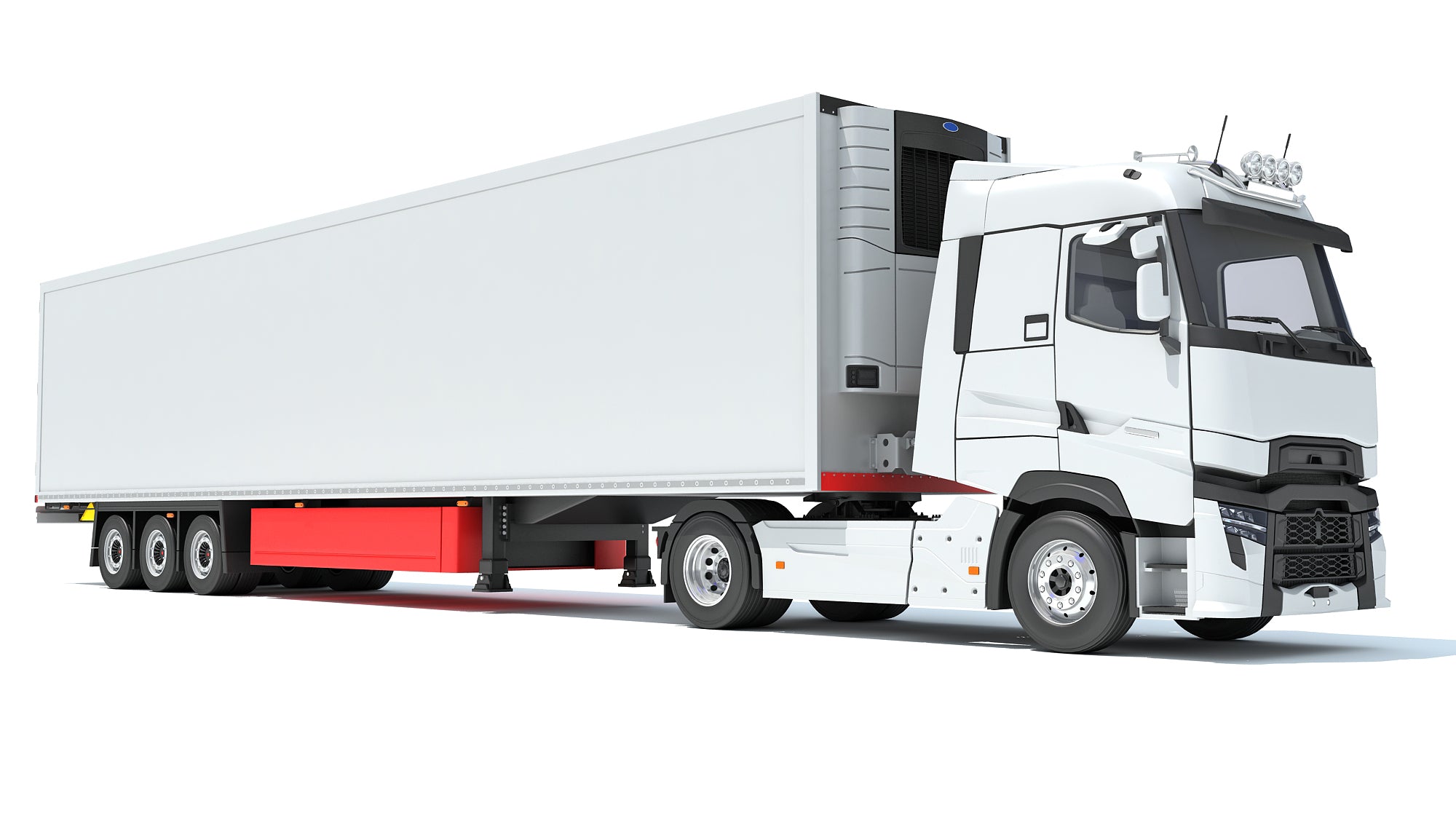 Truck with Reefer Refrigerator Trailer