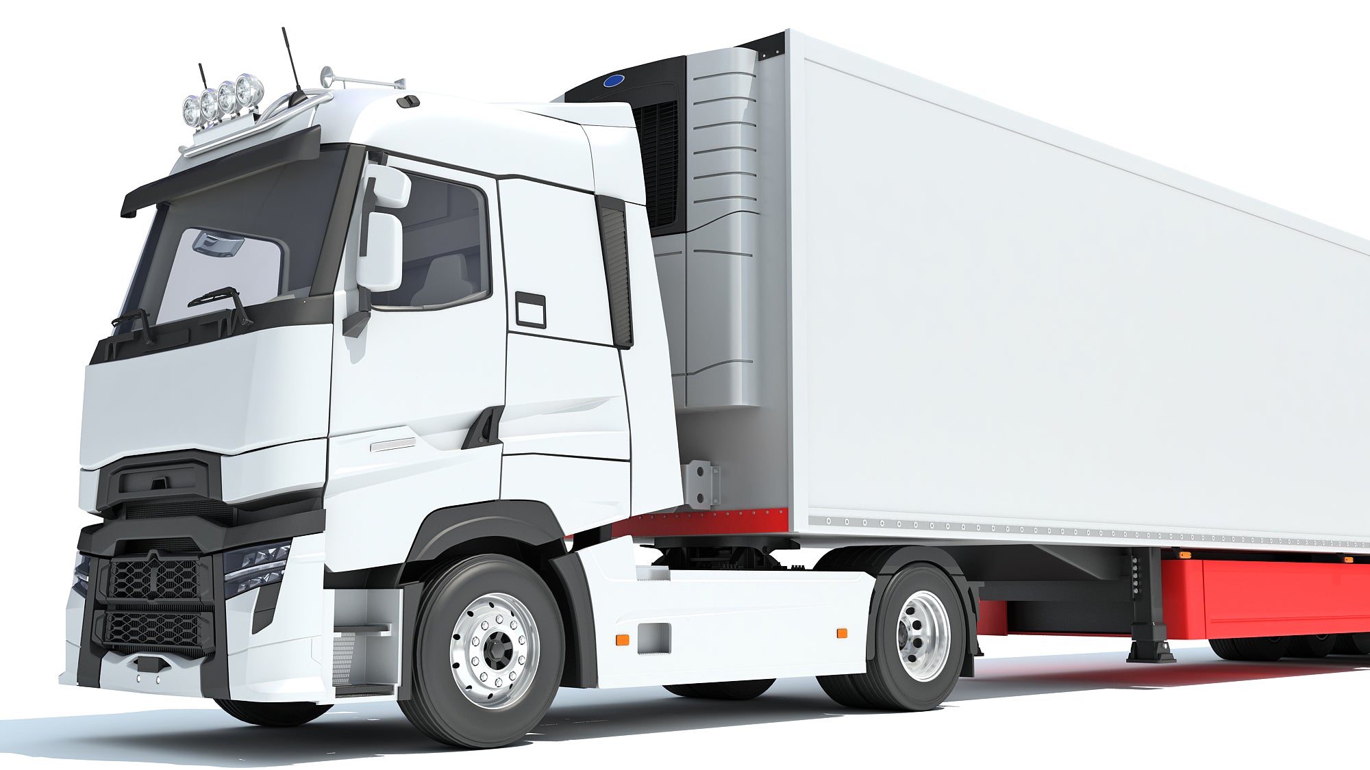 Truck with Reefer Refrigerator Trailer