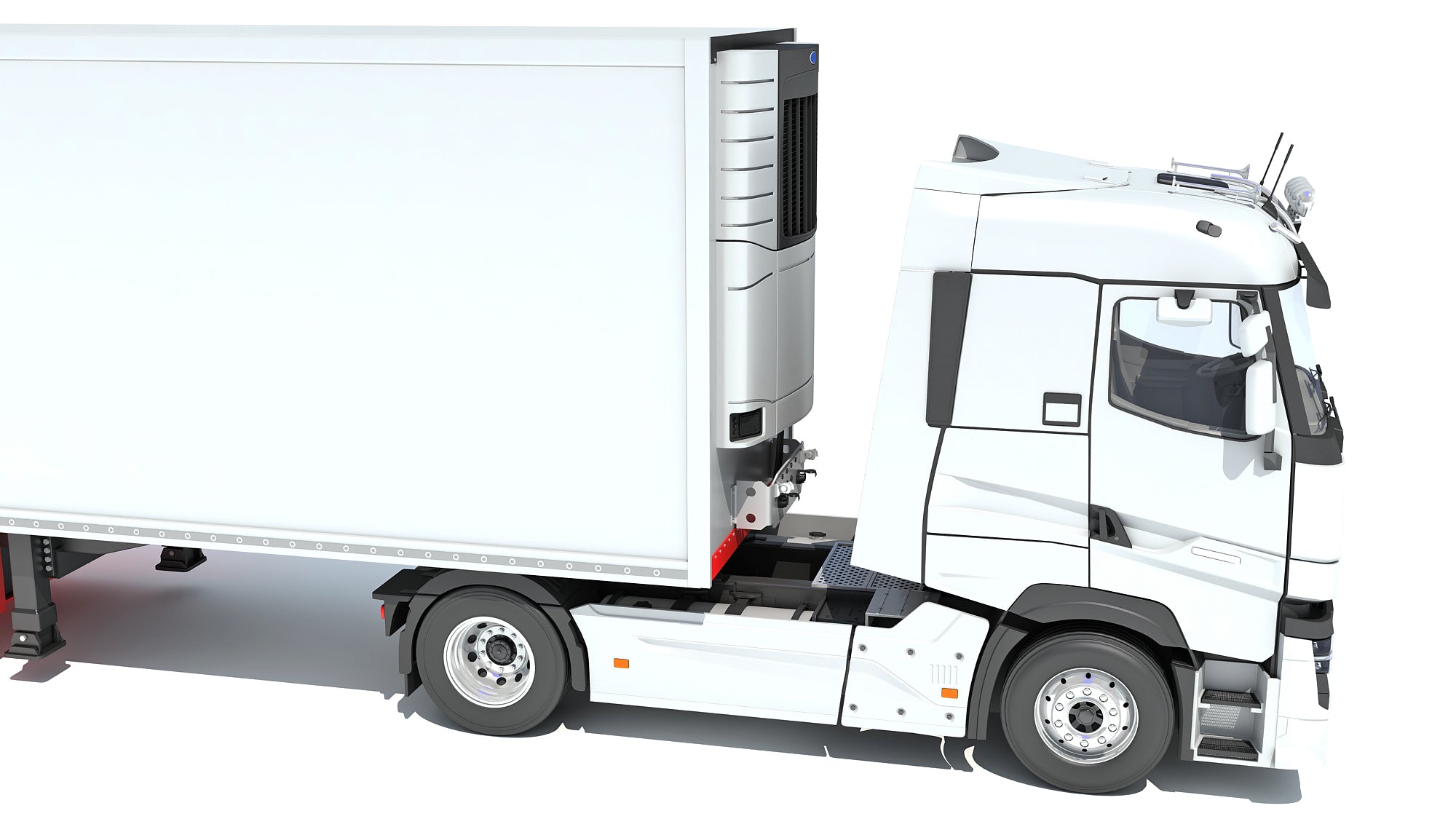 Truck with Reefer Refrigerator Trailer