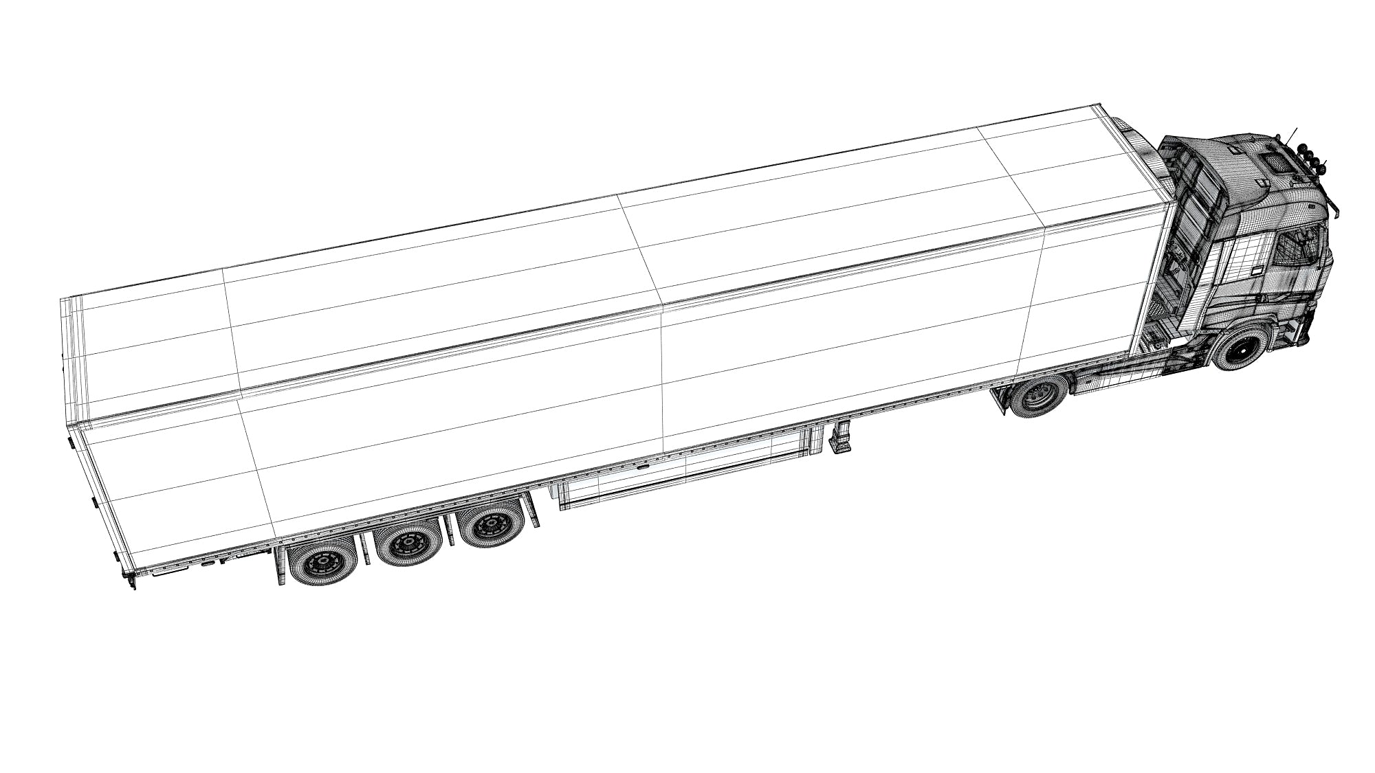 Truck with Reefer Refrigerator Trailer