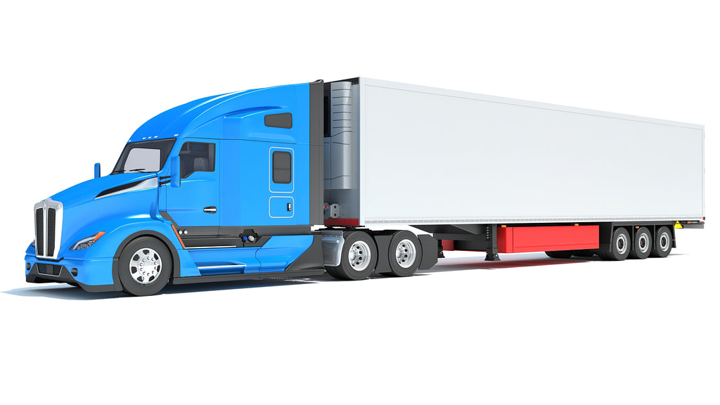Truck with Reefer Refrigerator Trailer