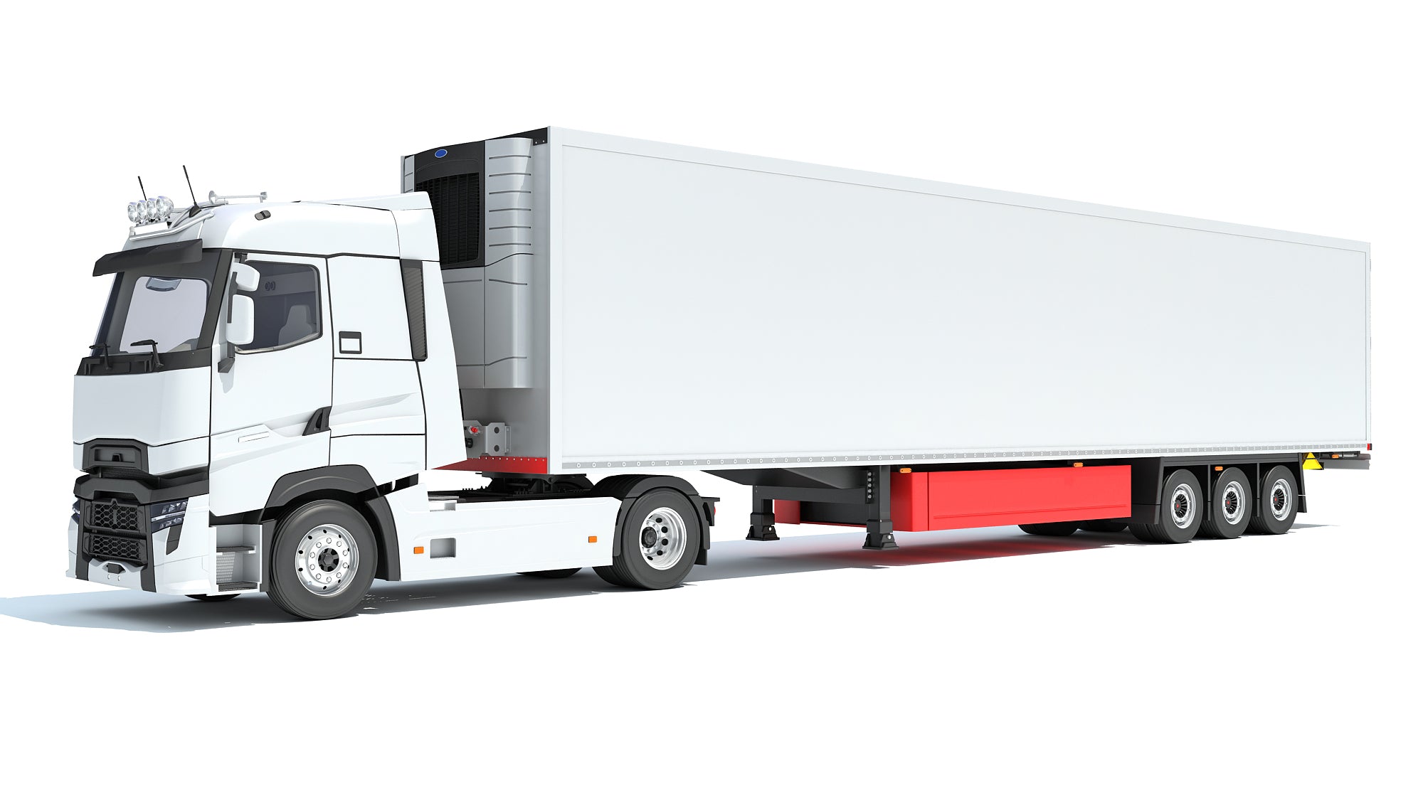Truck with Reefer Refrigerator Trailer