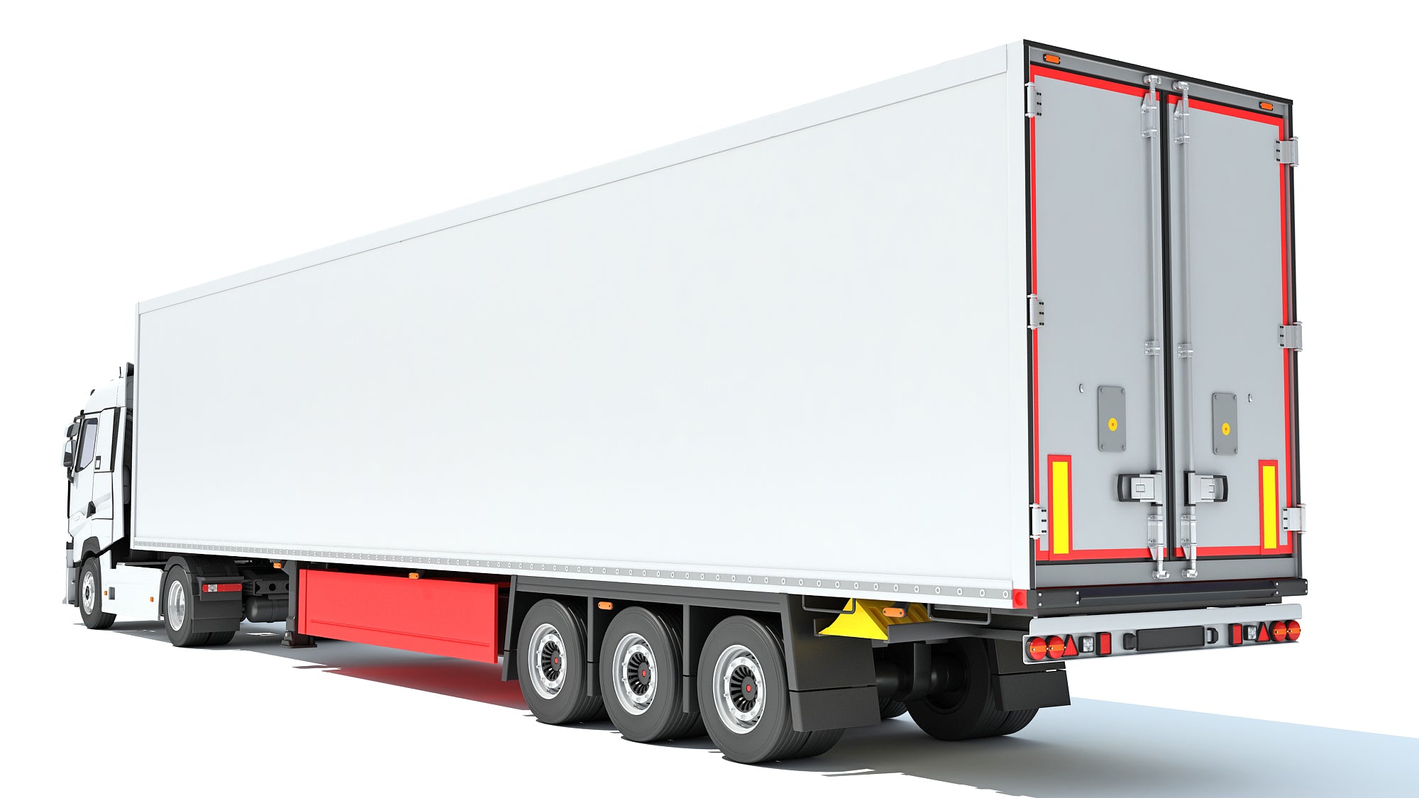 Truck with Reefer Refrigerator Trailer