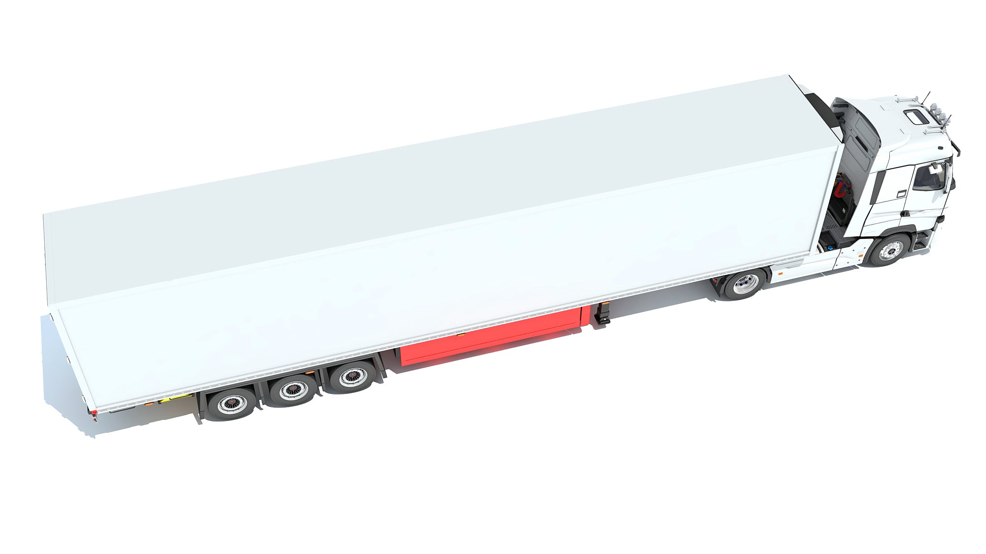 Truck with Reefer Refrigerator Trailer