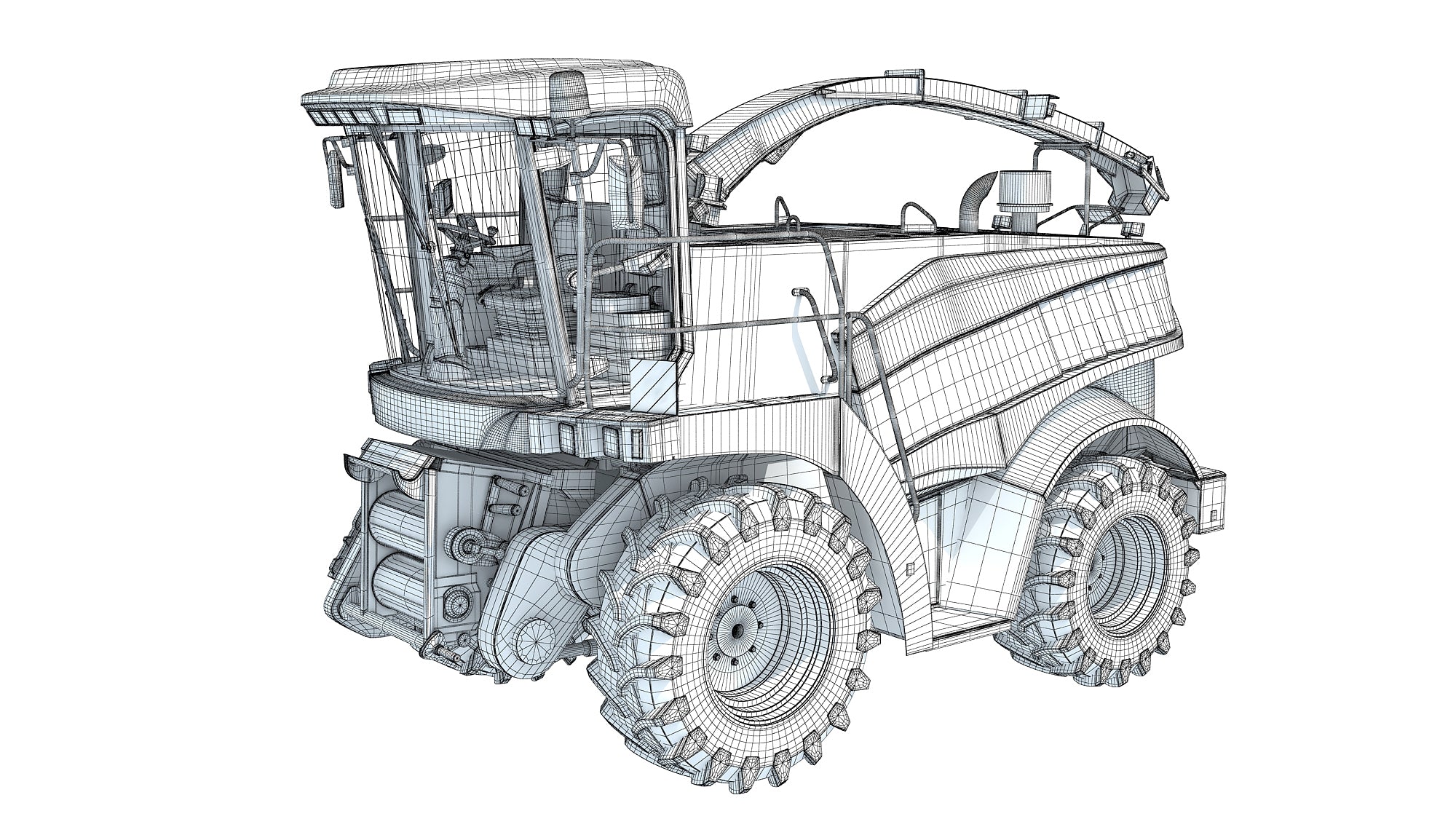 Combine Harvester 3D Model
