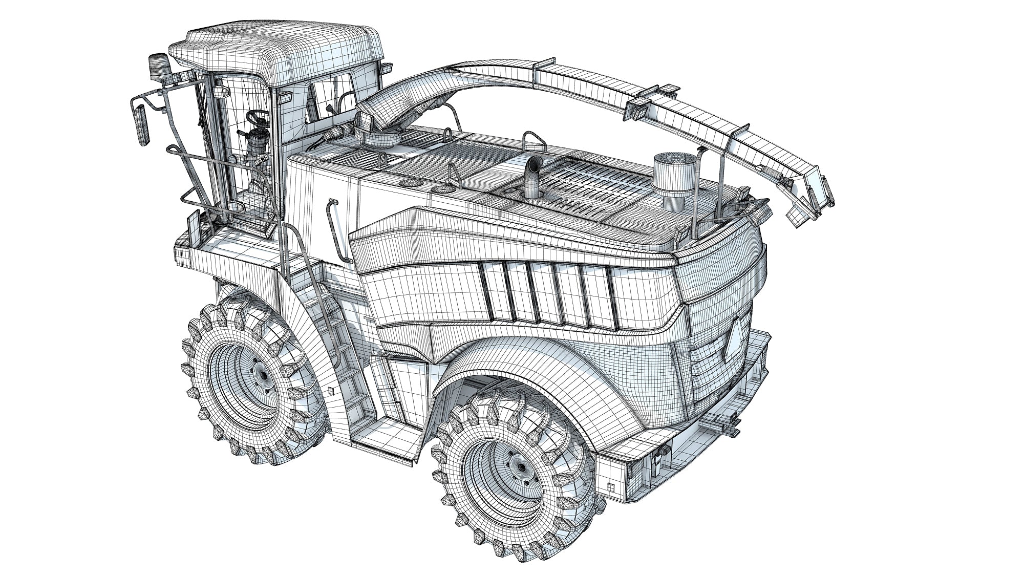 Combine Harvester 3D Model