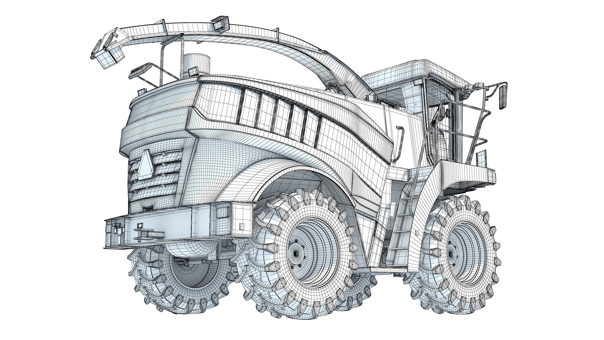 Combine Harvester 3D Model