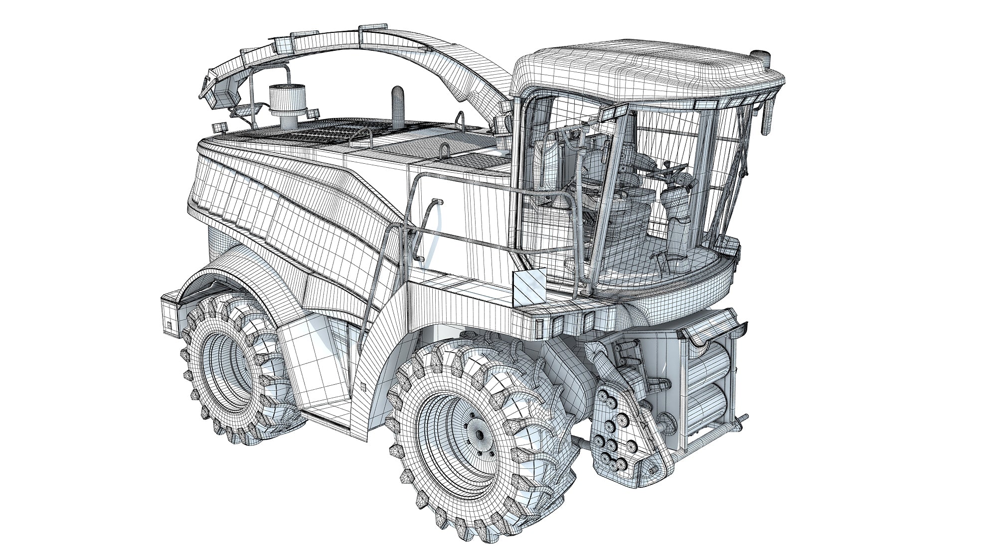 Combine Harvester 3D Model