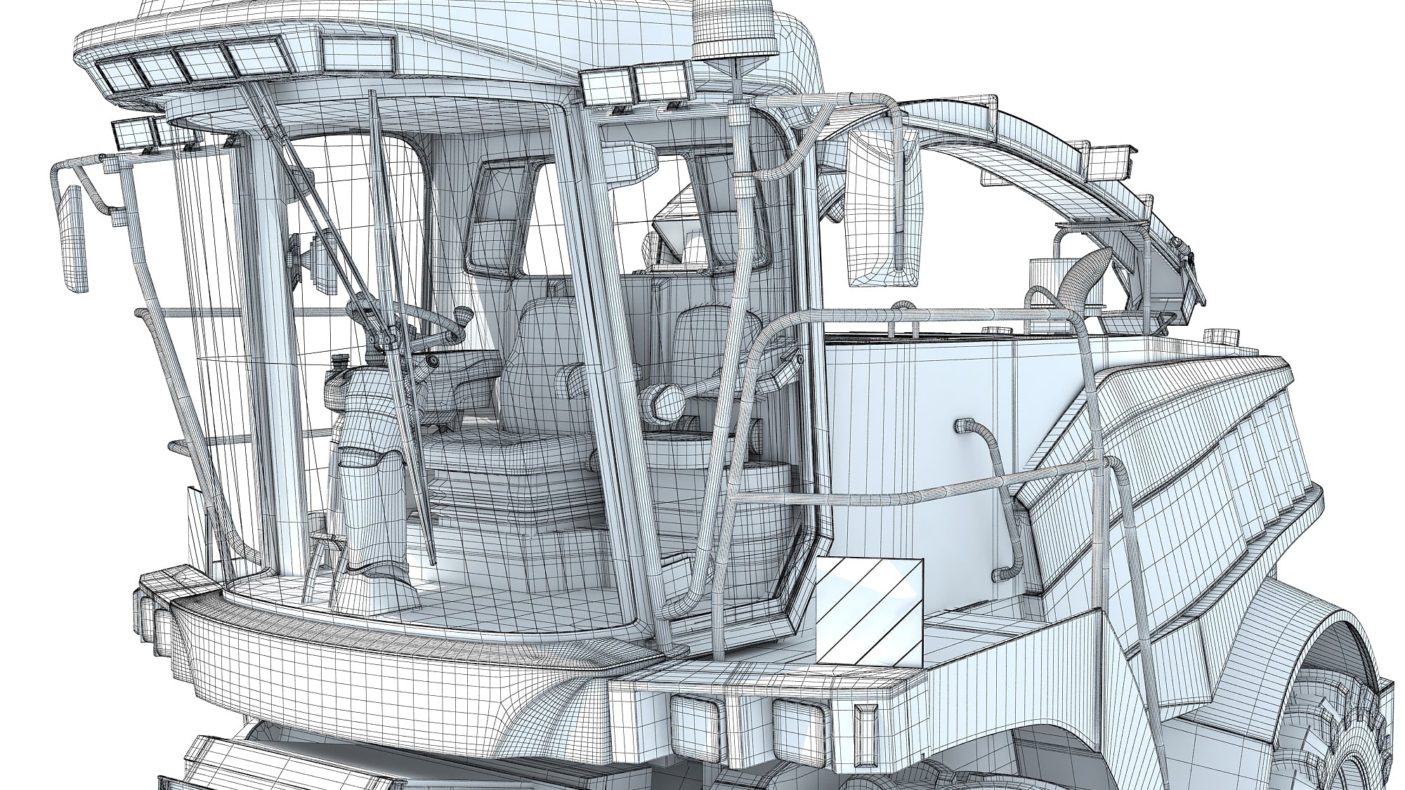 Combine Harvester 3D Model