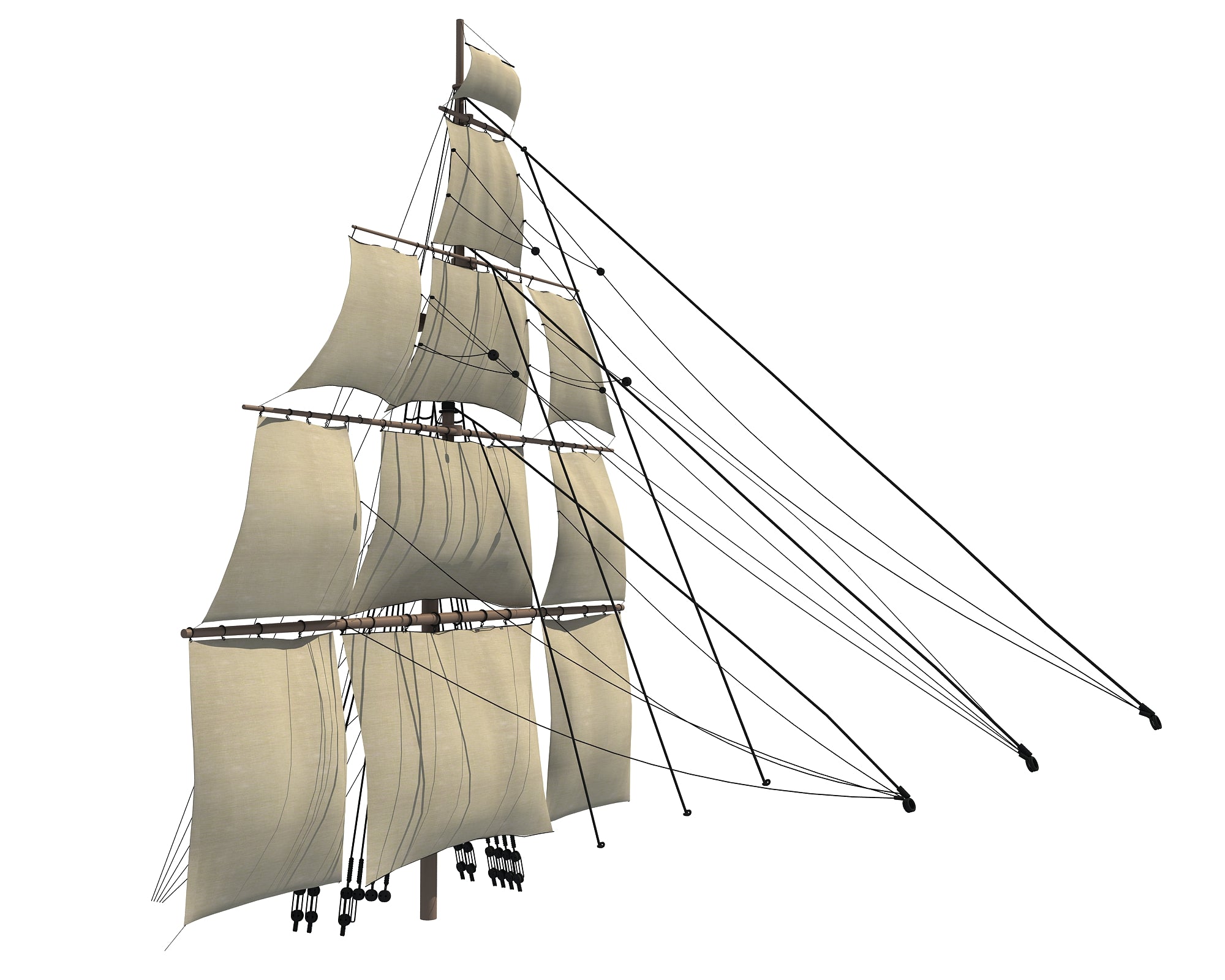 Sailing Ship Mast 3D Model