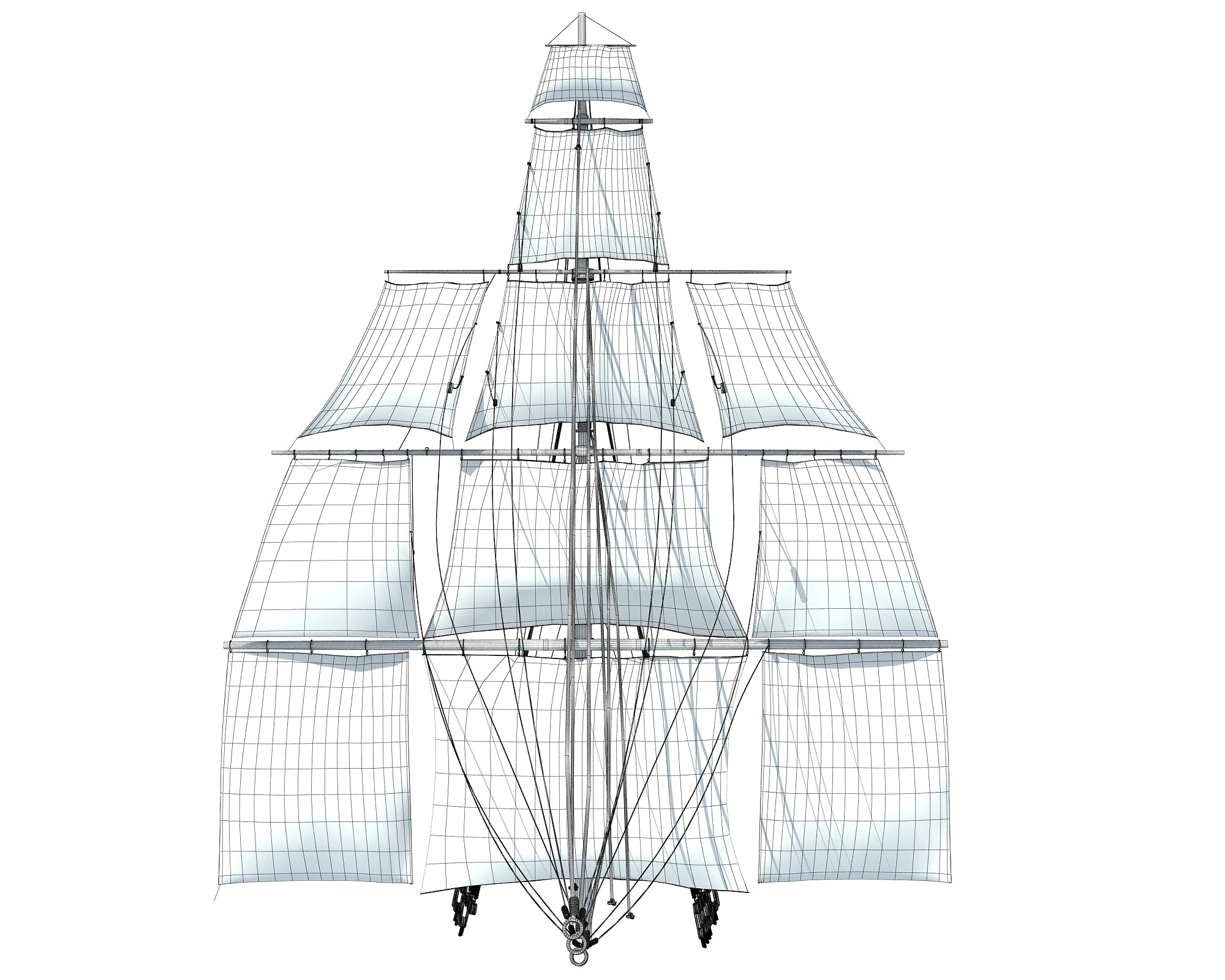 Sailing Ship Mast 3D Model
