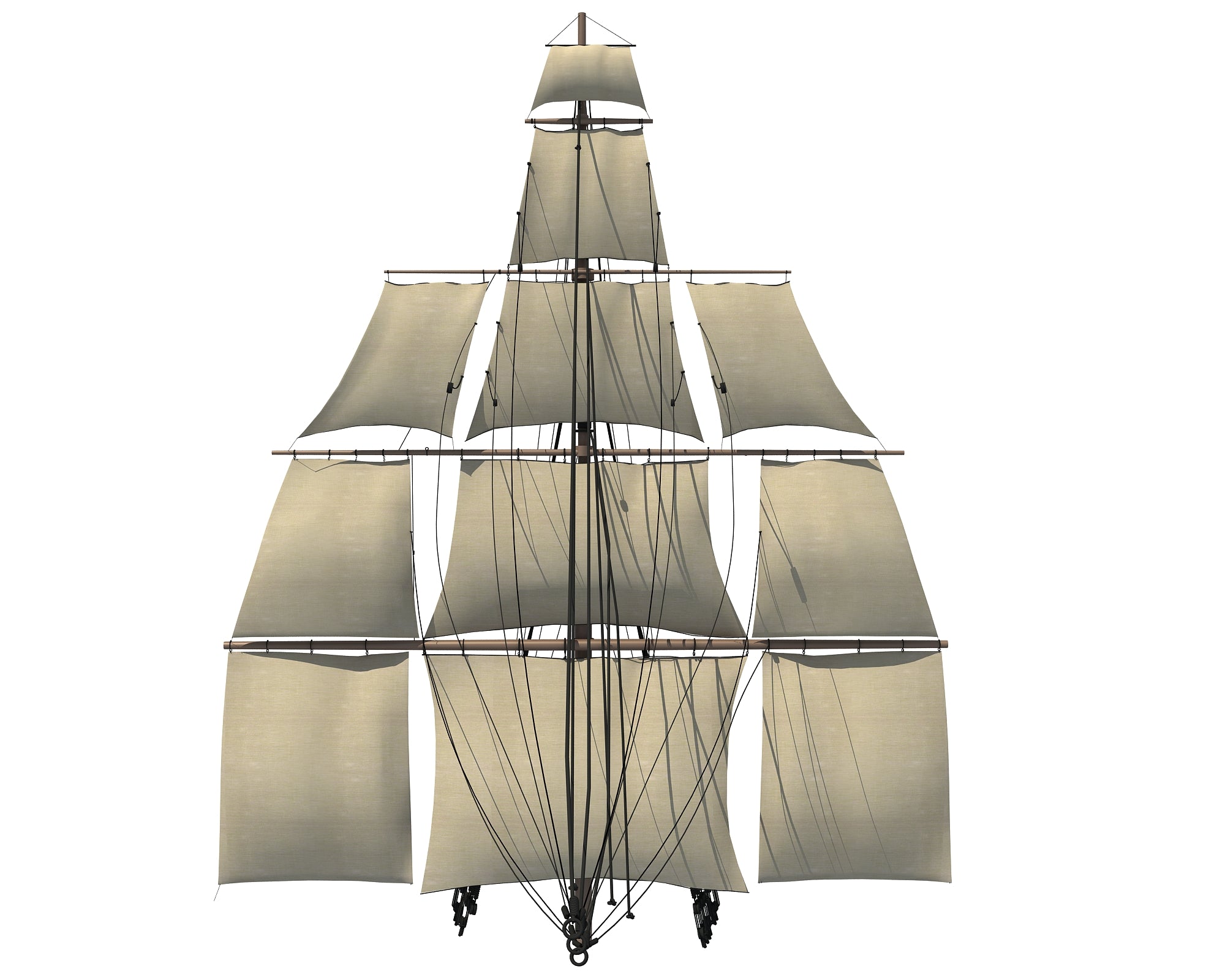 Sailing Ship Mast 3D Model