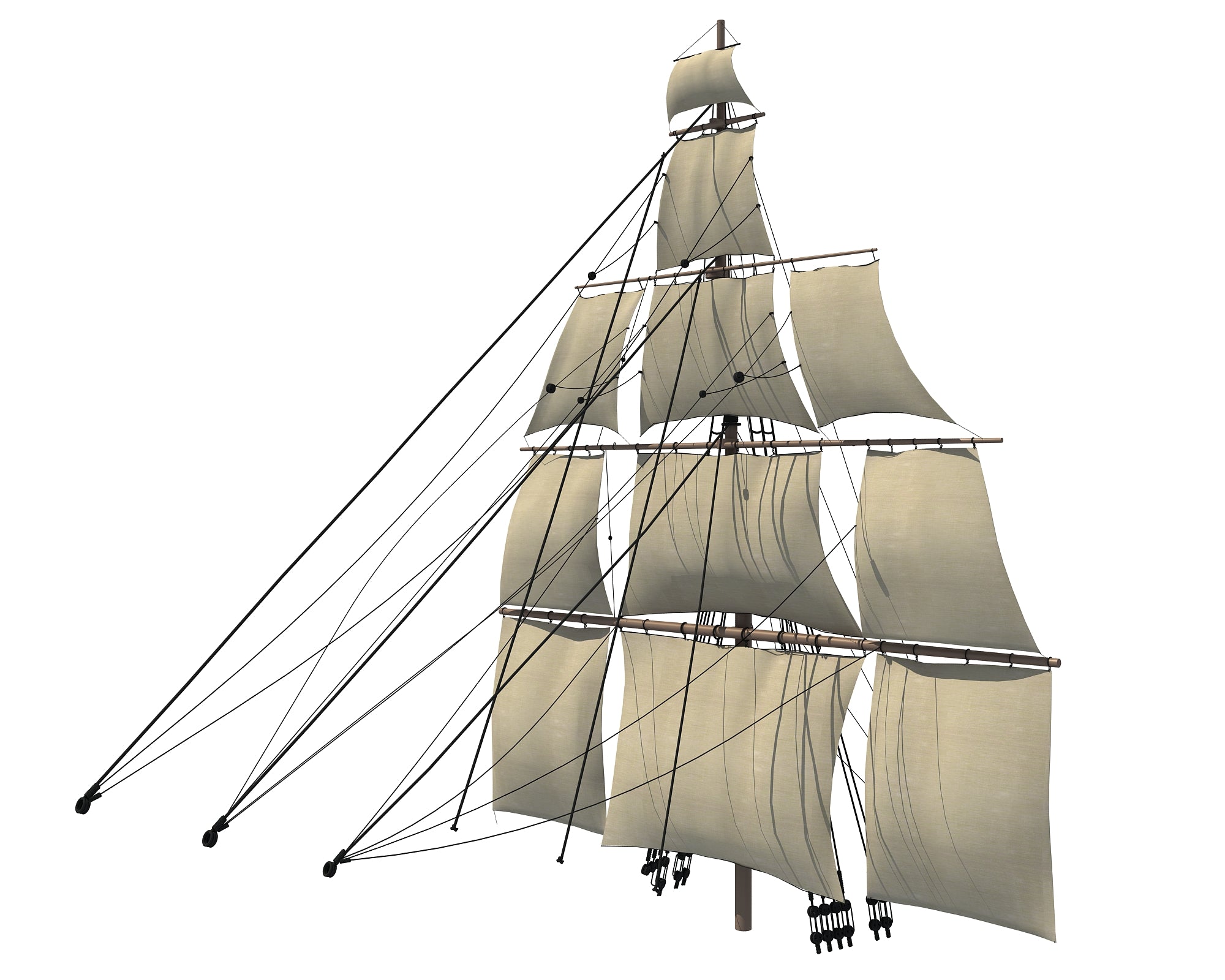 Sailing Ship Mast 3D Model