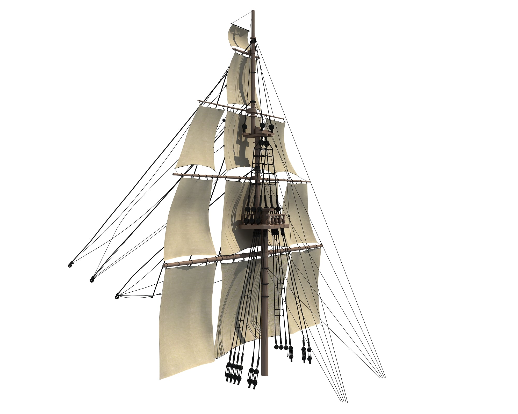 Sailing Ship Mast 3D Model