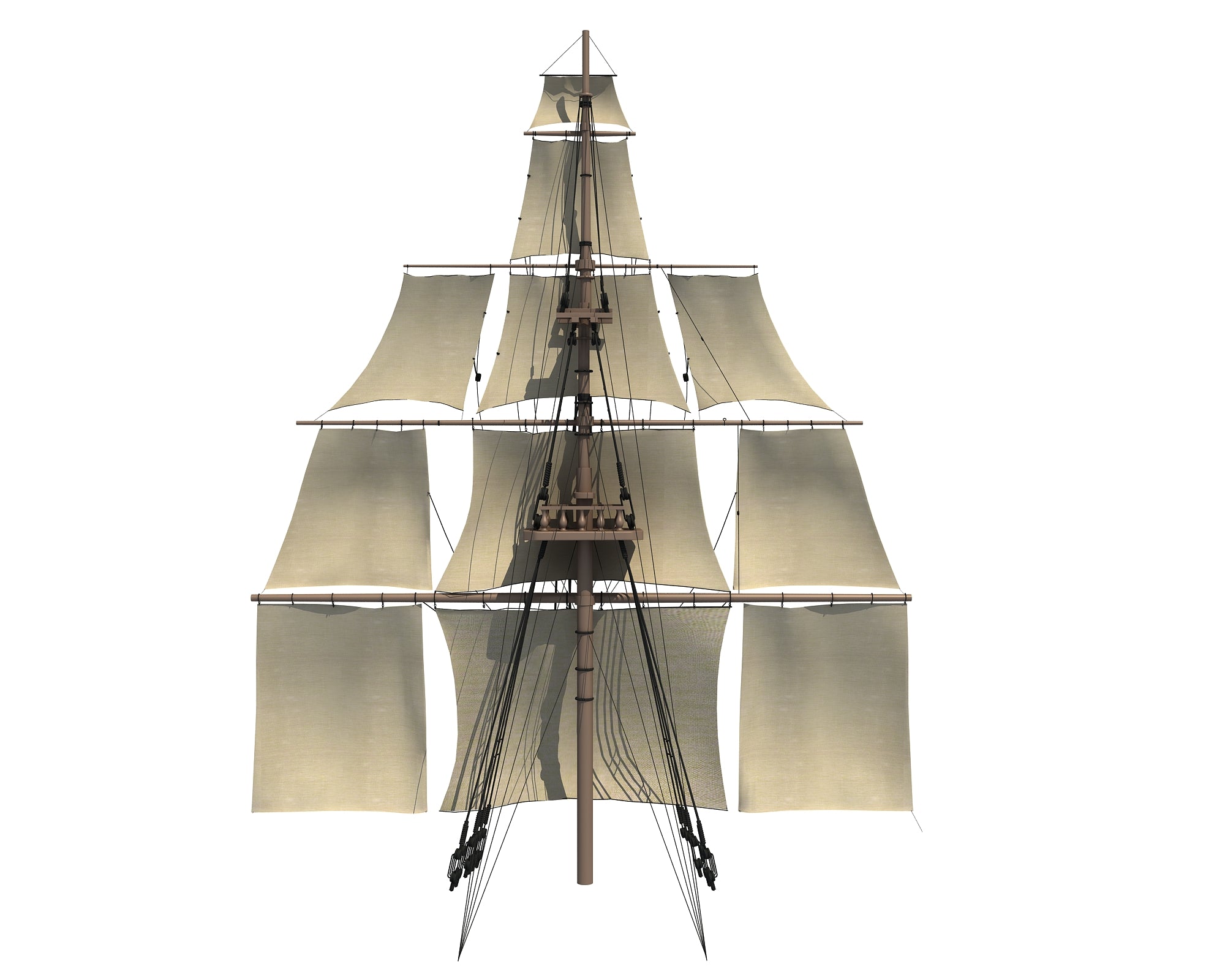 Sailing Ship Mast 3D Model