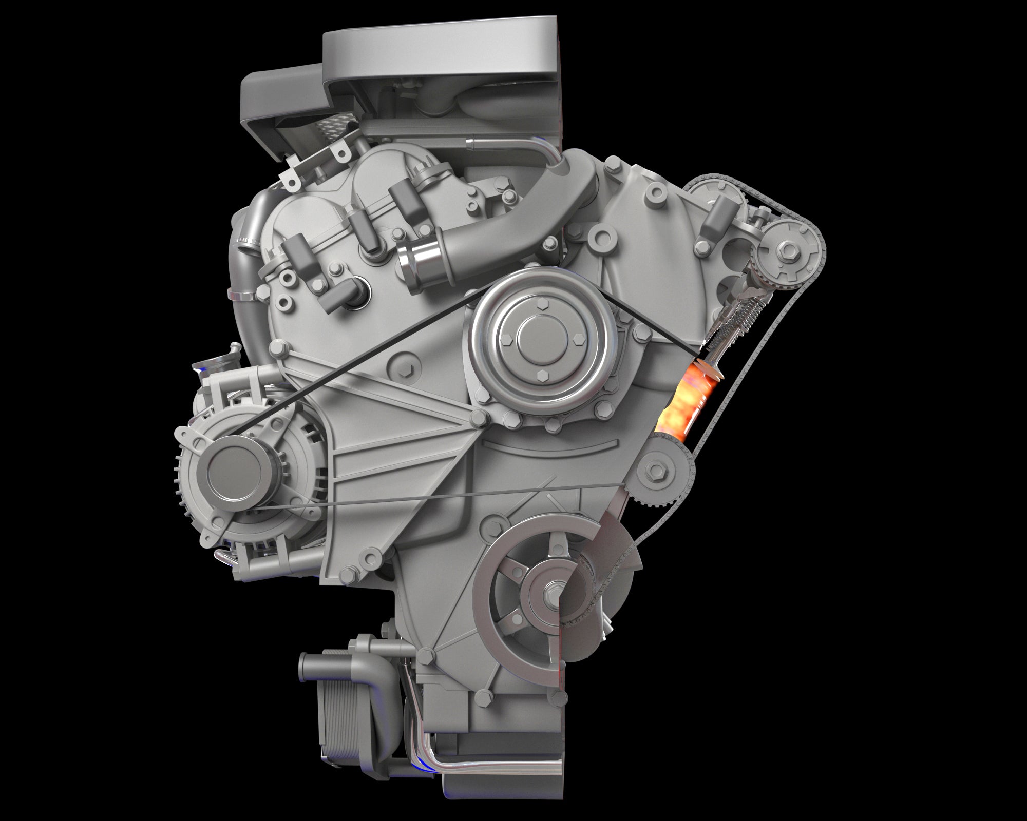 Sectioned Engine 3D Models