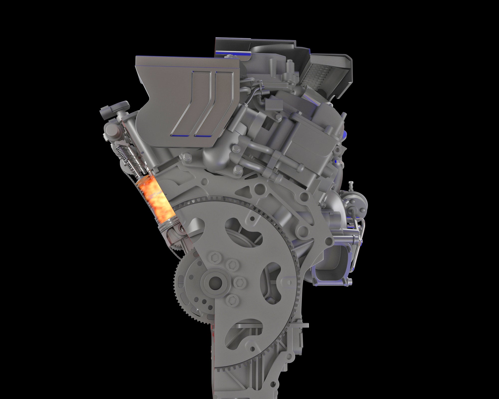 Sectioned Engine 3D Models