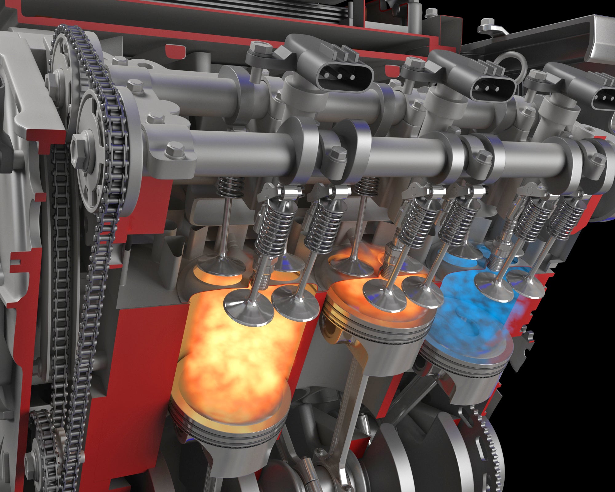 Sectioned Engine 3D Models