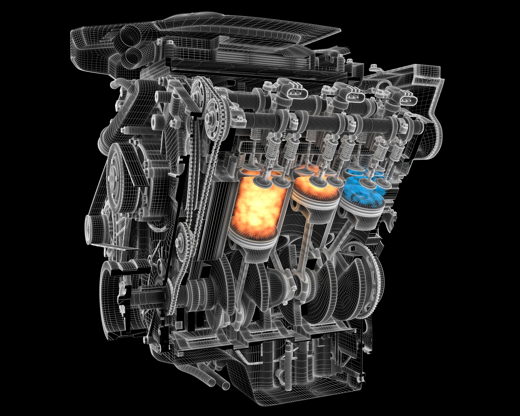 Sectioned Engine 3D Models