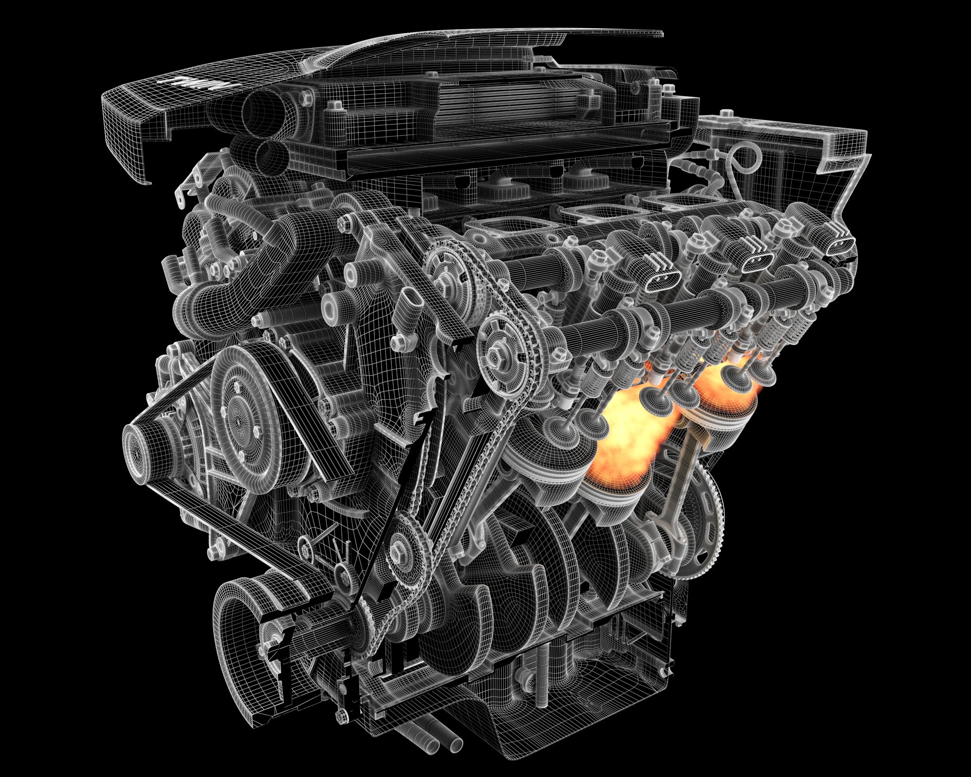 Sectioned Engine 3D Models
