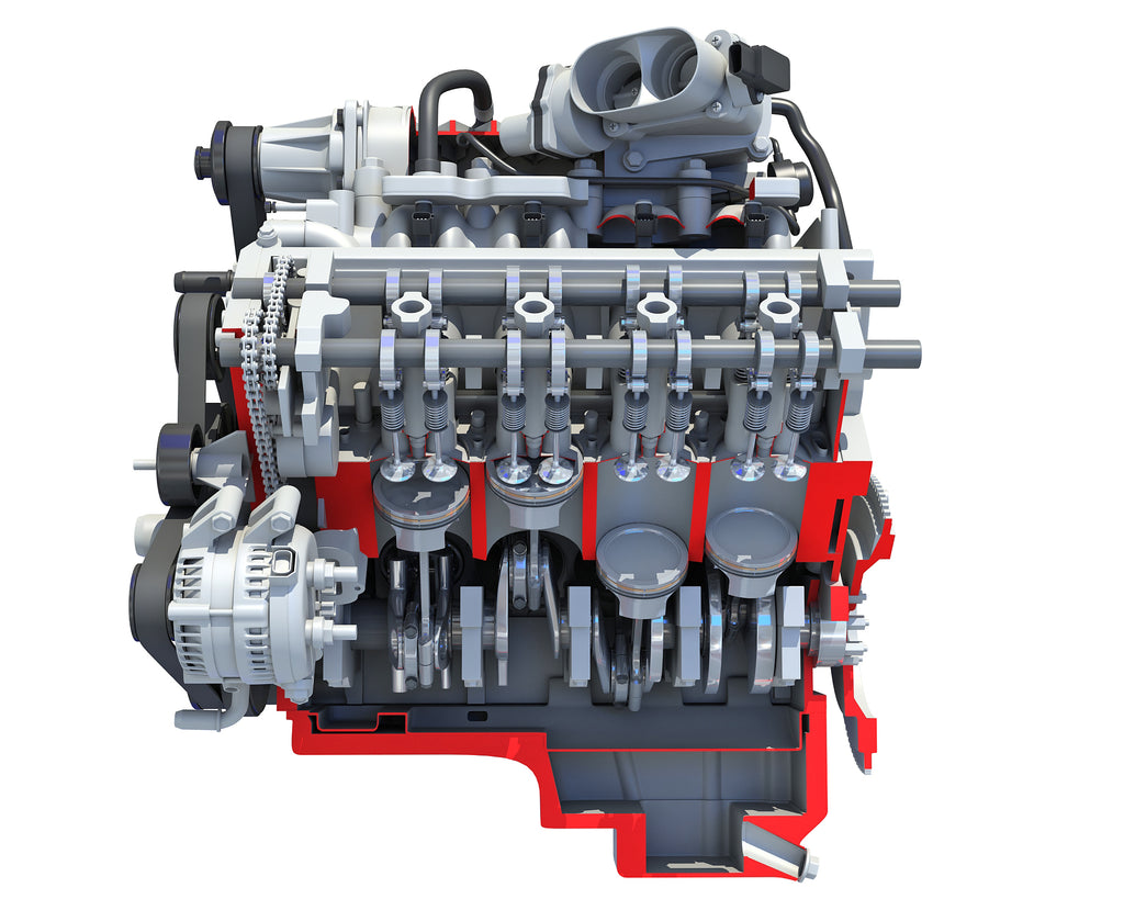 Cutaway V8 Engine