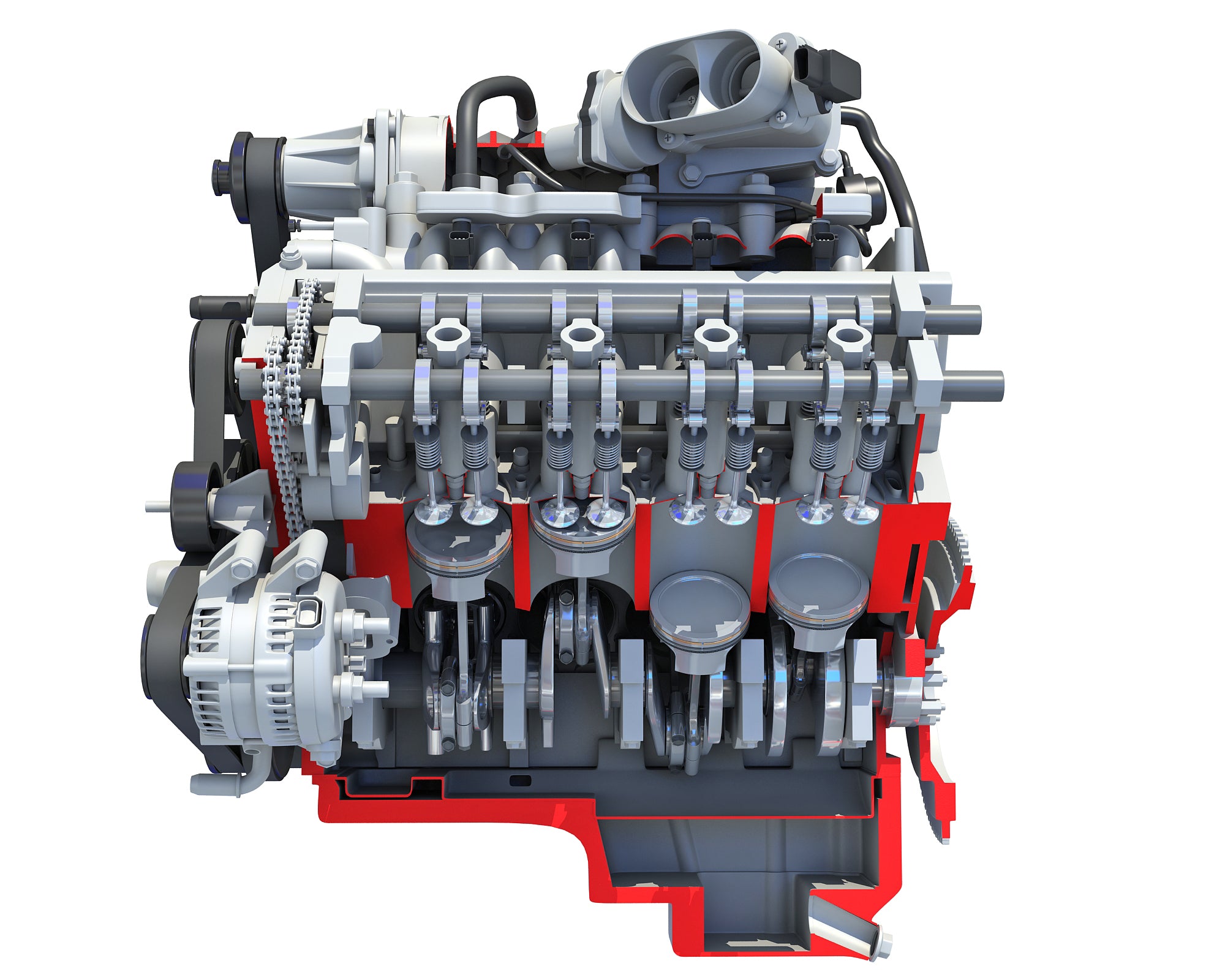 Cutaway V8 Engine