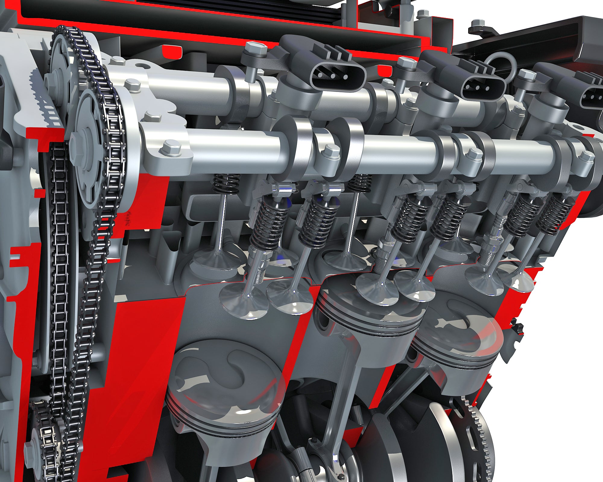 Sectioned Engine 3D Models