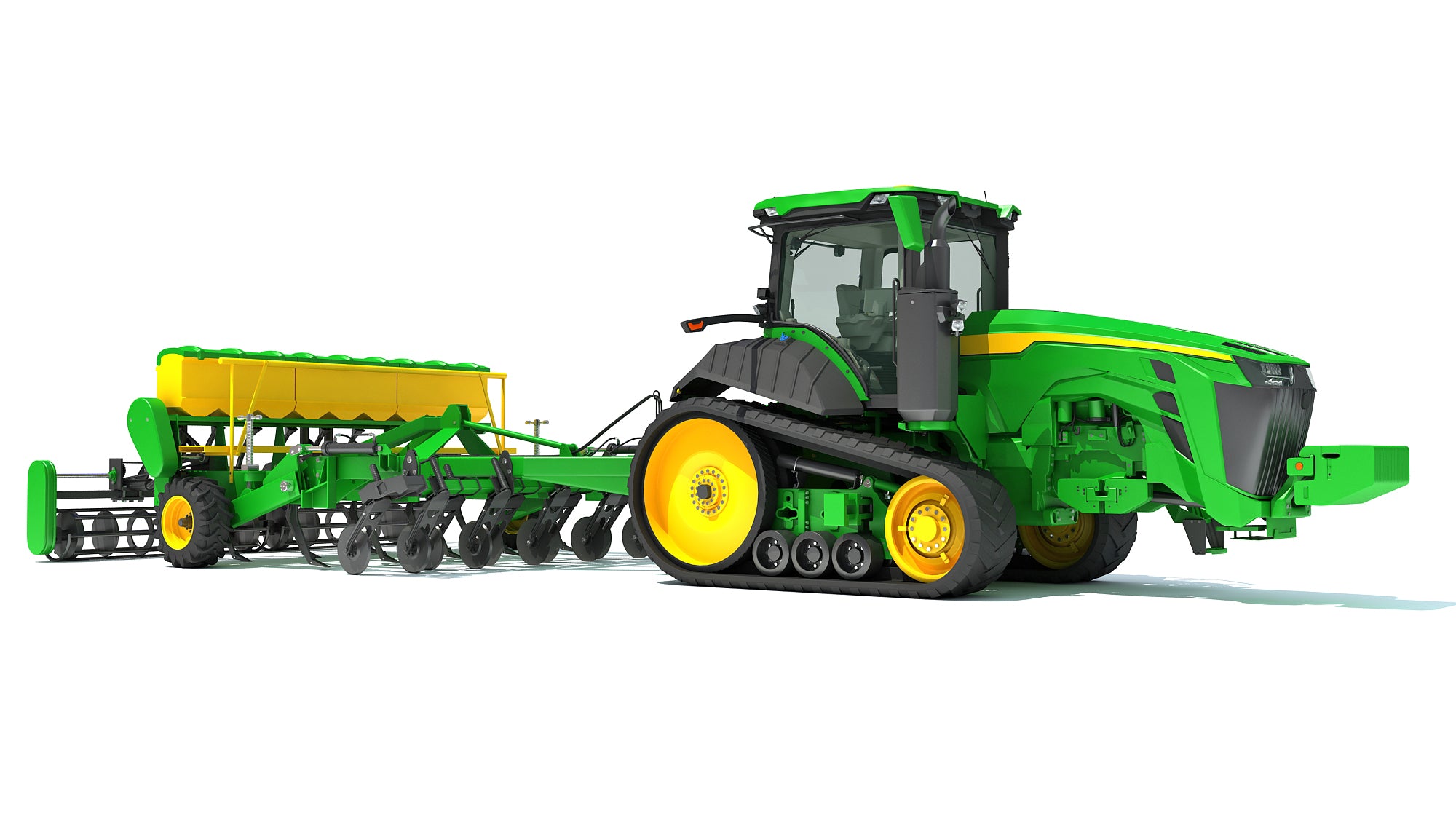 Tractor with Seed Drill