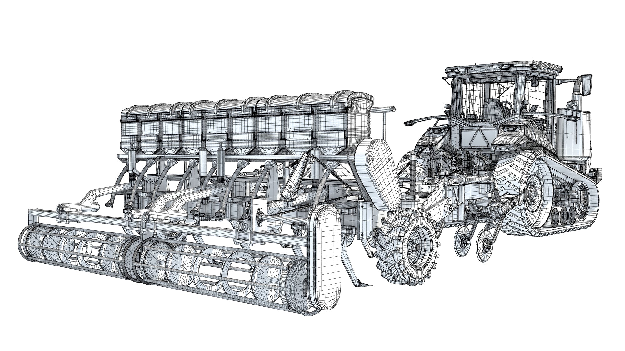 Tractor with Seed Drill