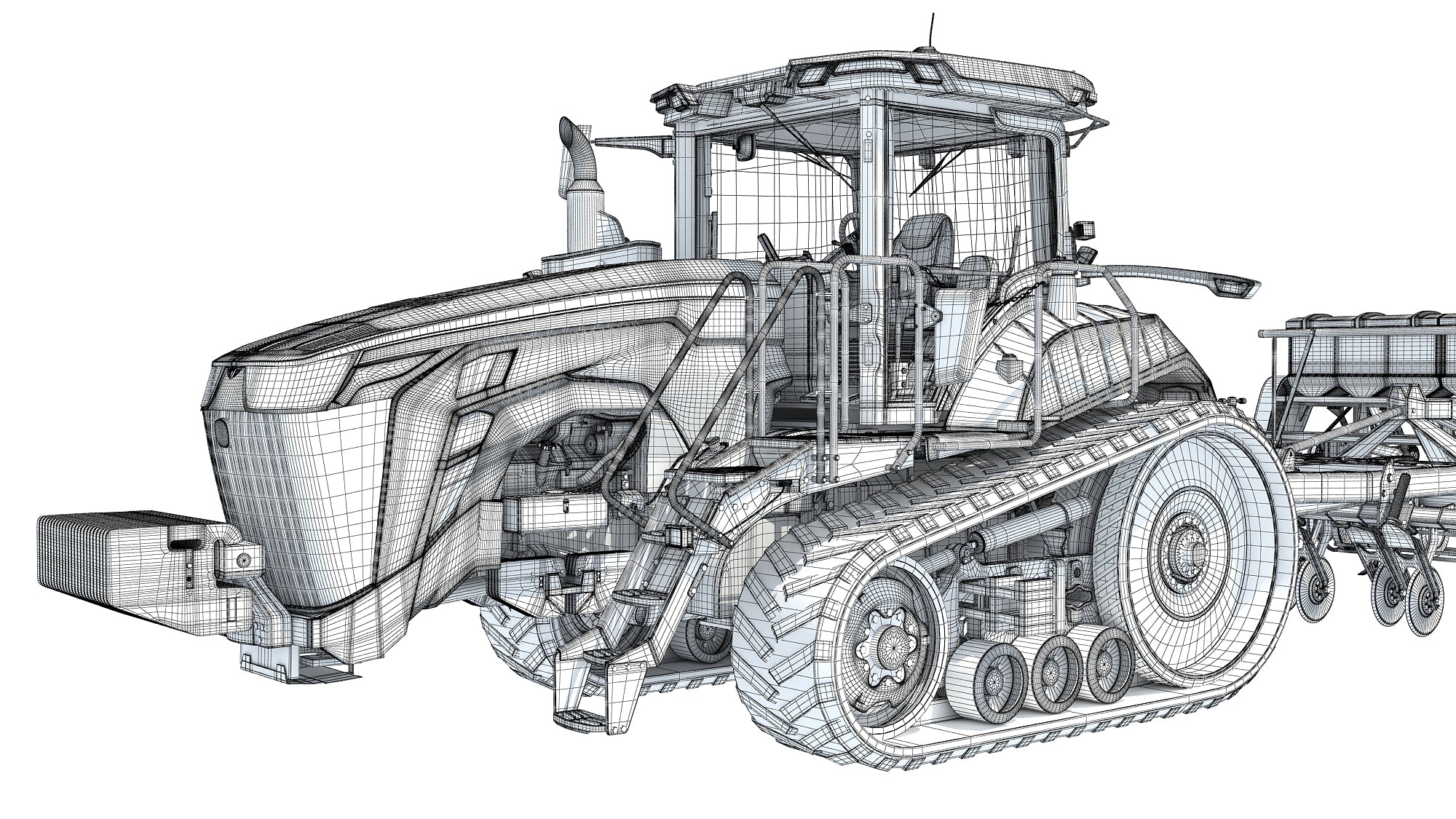 Tractor with Seed Drill