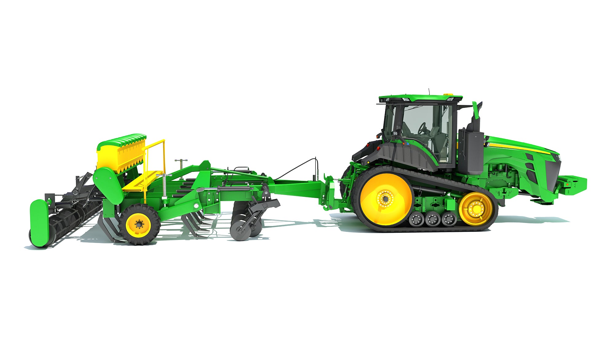 Tractor with Seed Drill