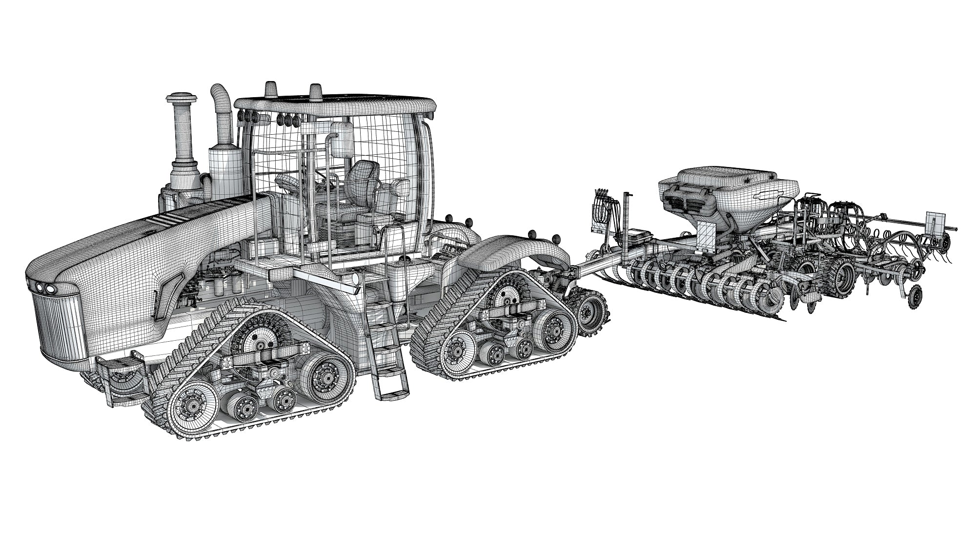 Versatile Tractor with Seed Drill