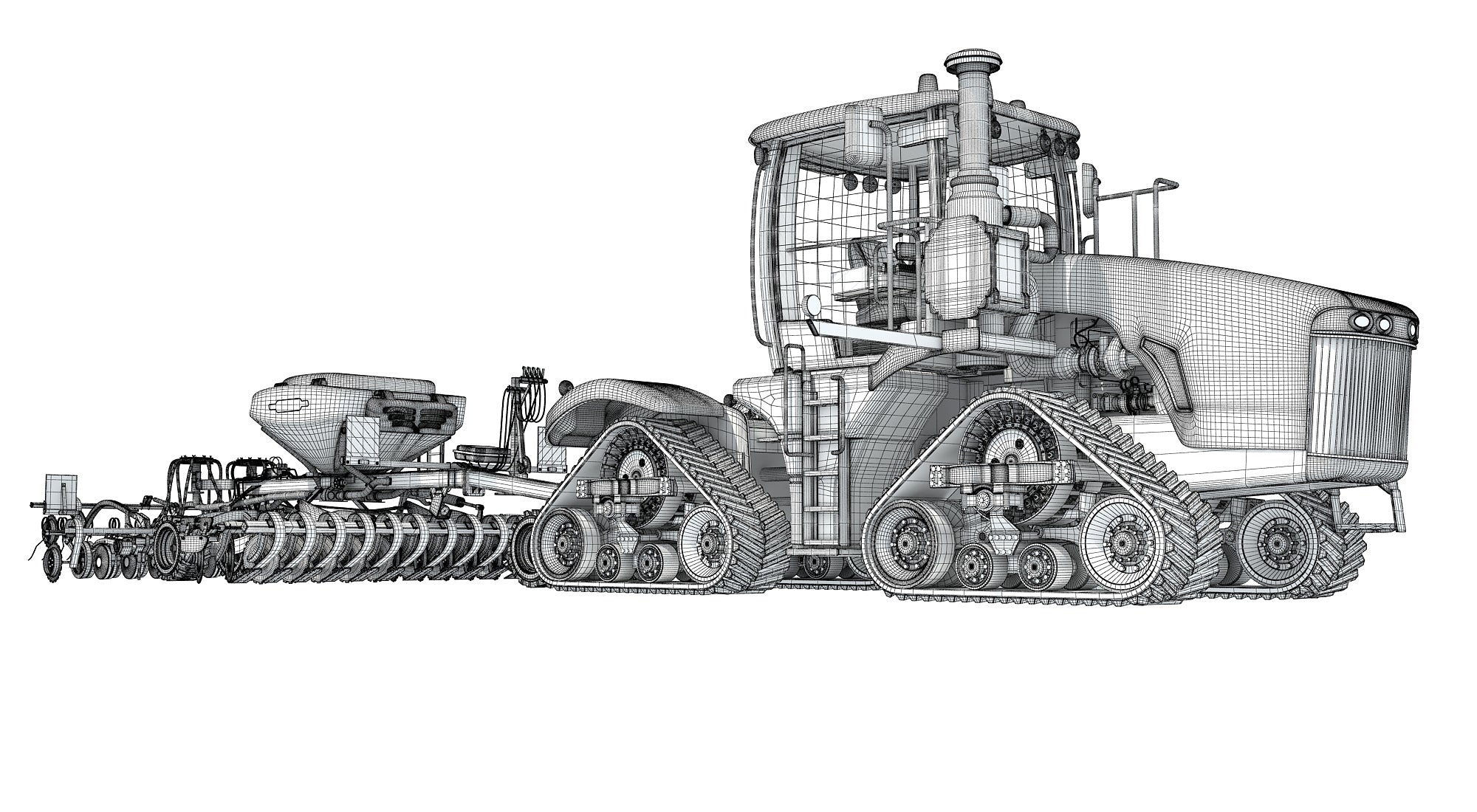 Versatile Tractor with Seed Drill