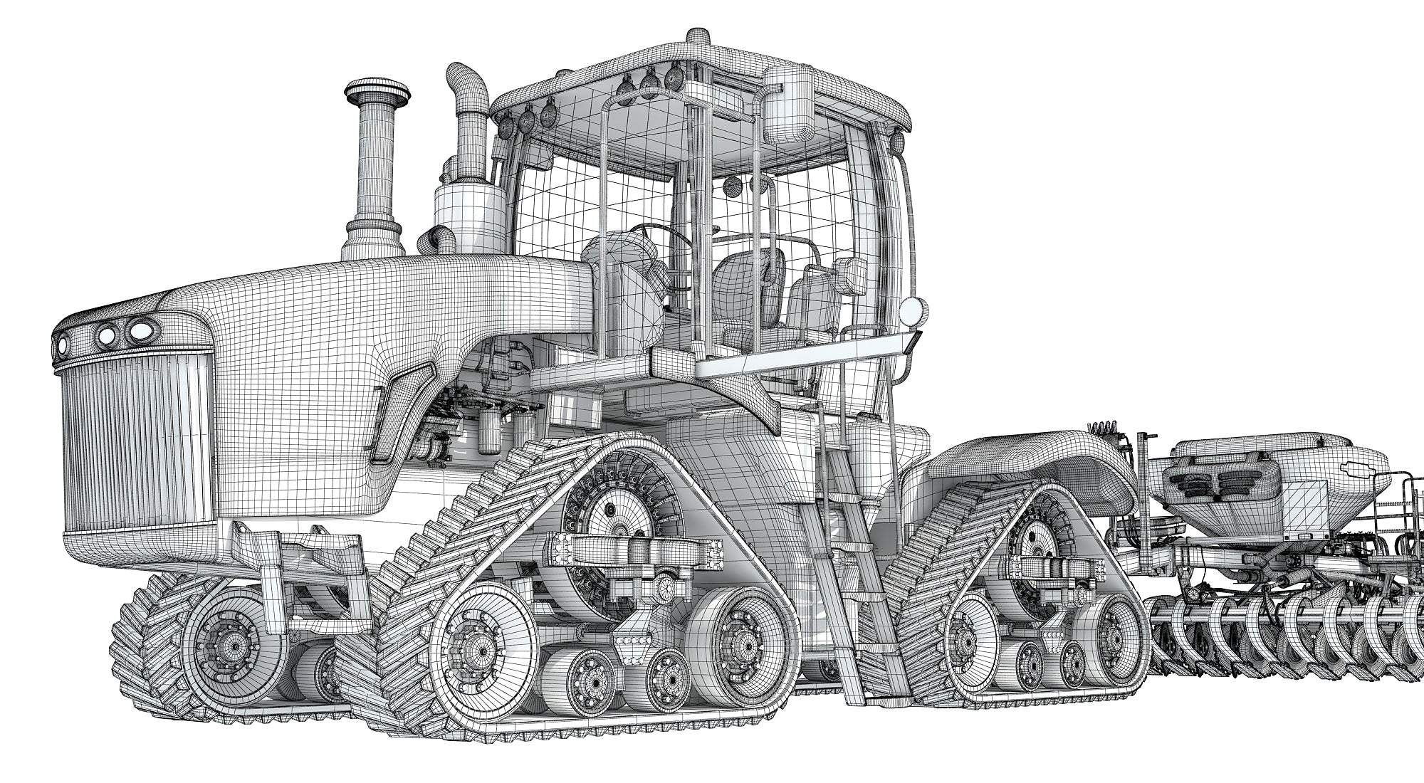 Versatile Tractor with Seed Drill