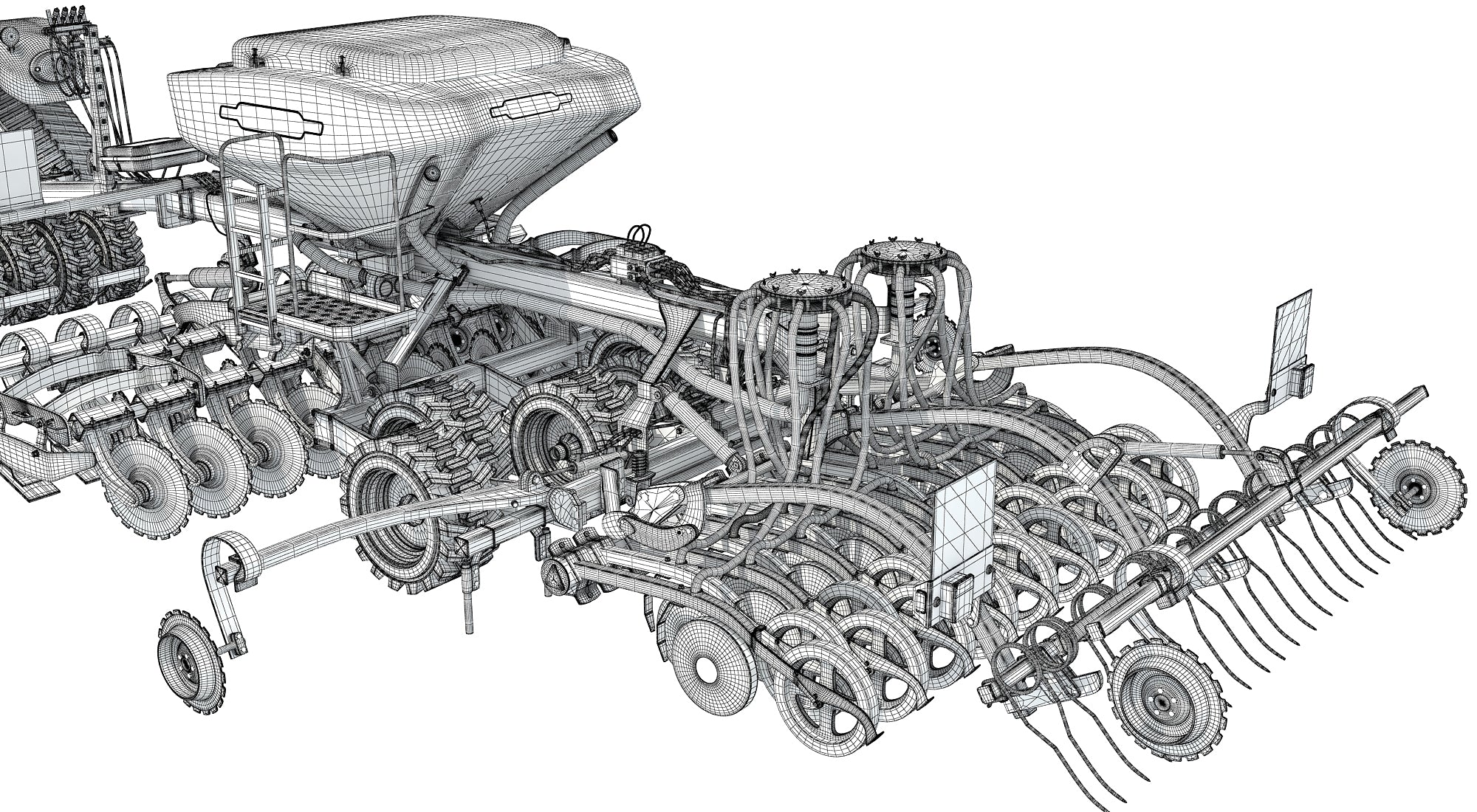 Versatile Tractor with Seed Drill