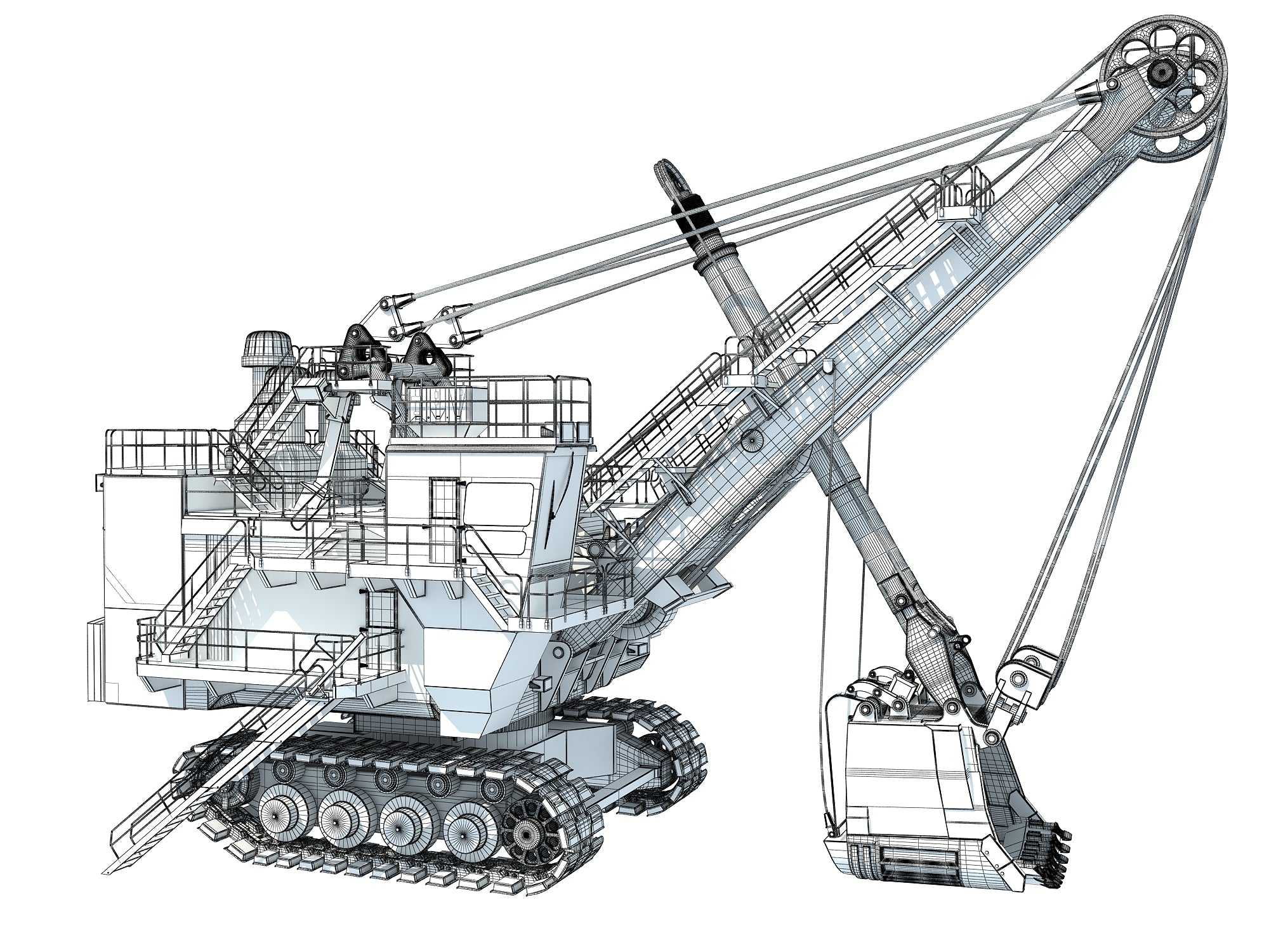 3D Electric Rope Shovel