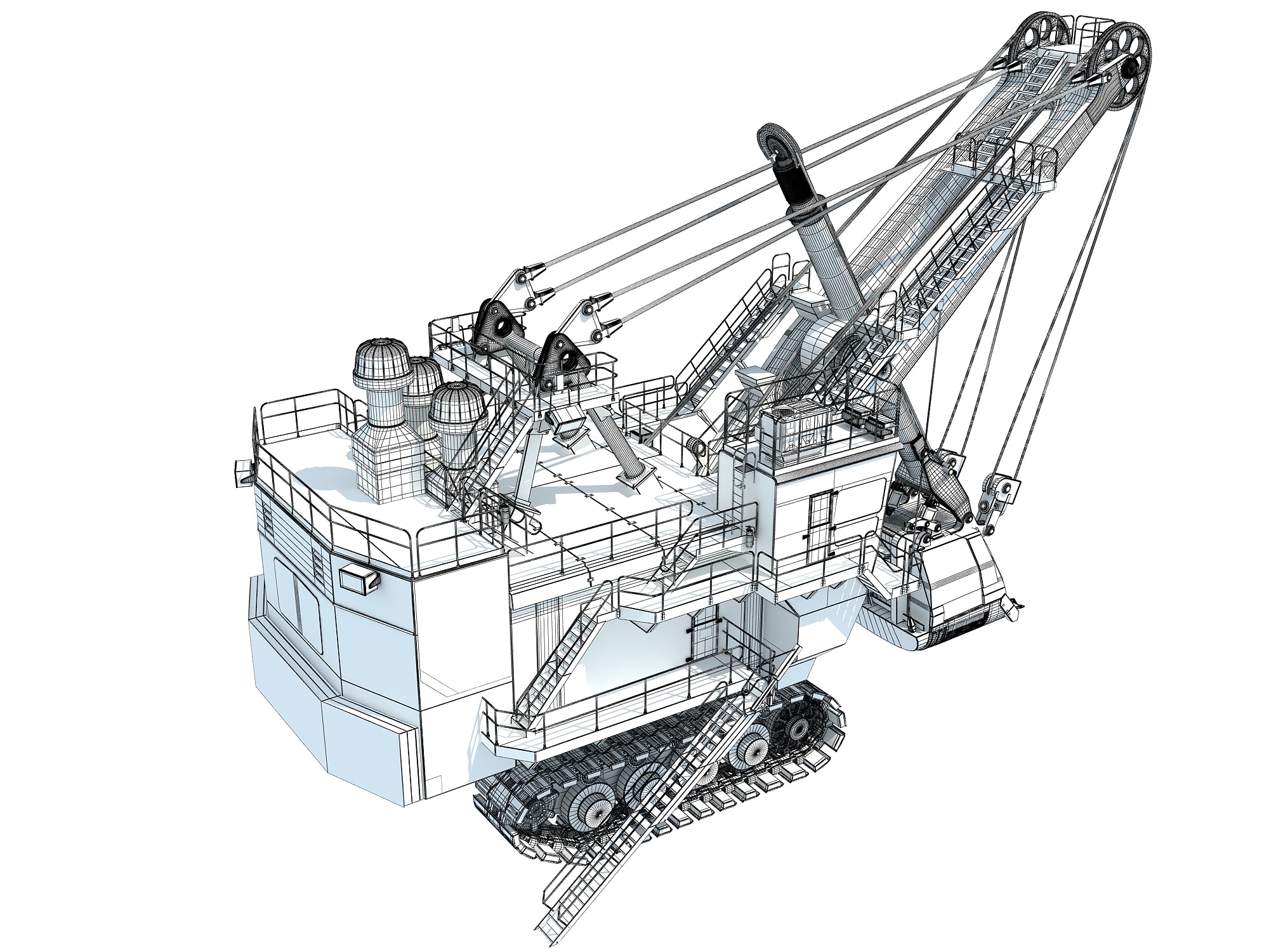 3D Electric Rope Shovel