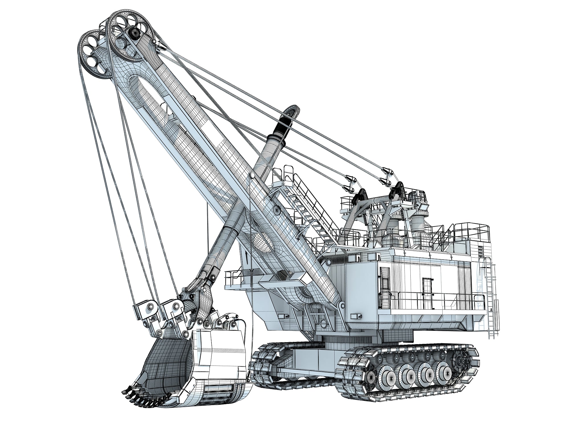 3D Electric Rope Shovel
