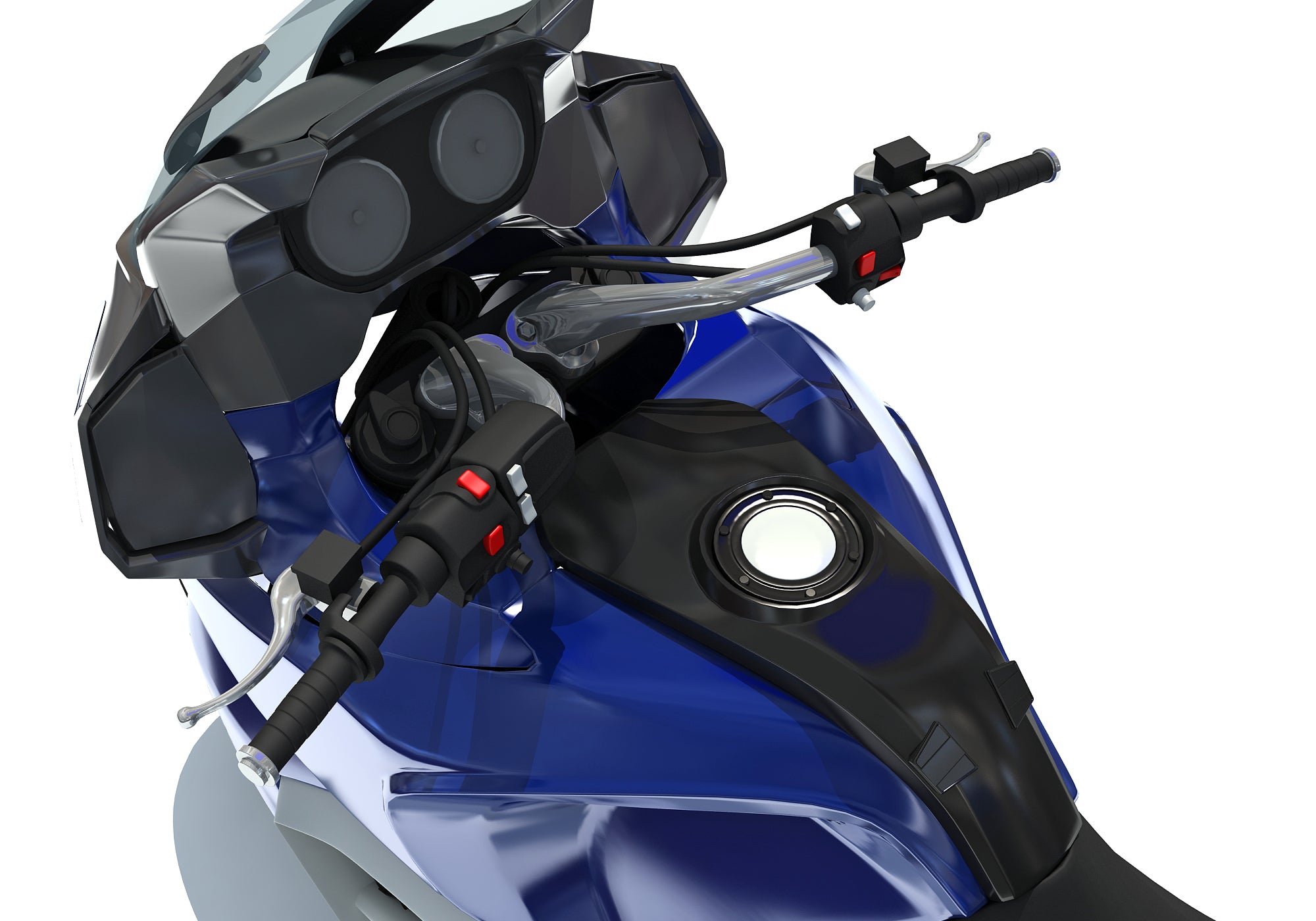 Blue Motorcycle Model