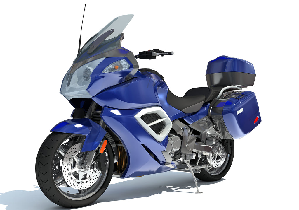 Blue Motorcycle Model