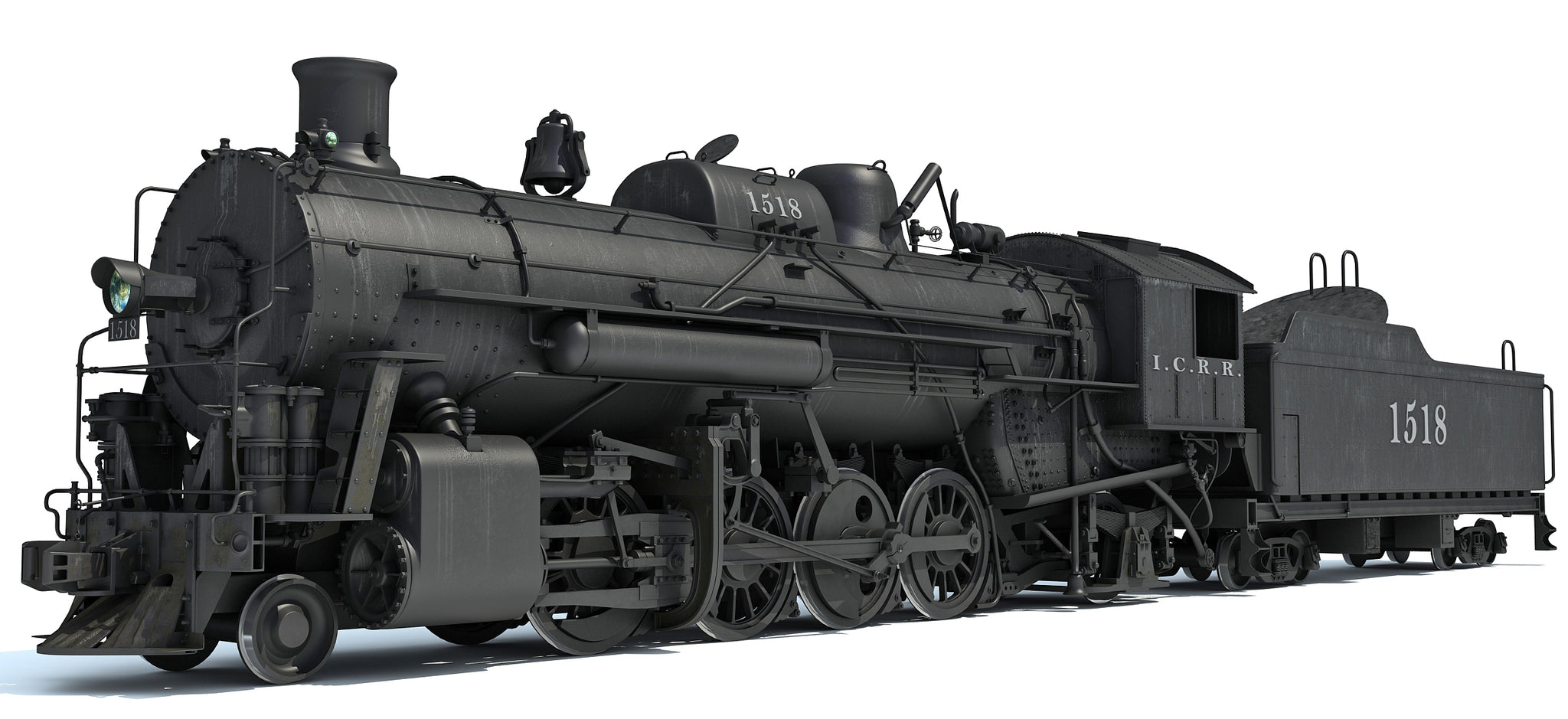 Steam Locomotive 3D Model