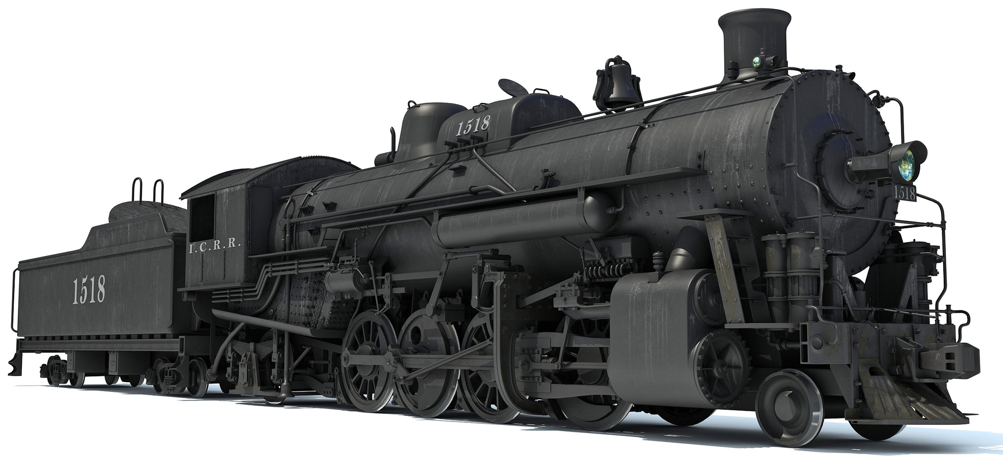 Steam Locomotive 3D Model