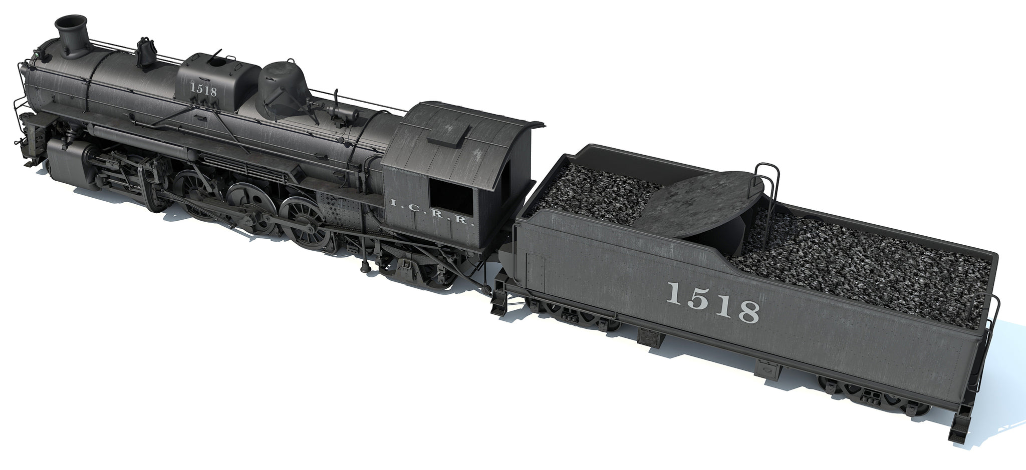 Steam Locomotive 3D Model