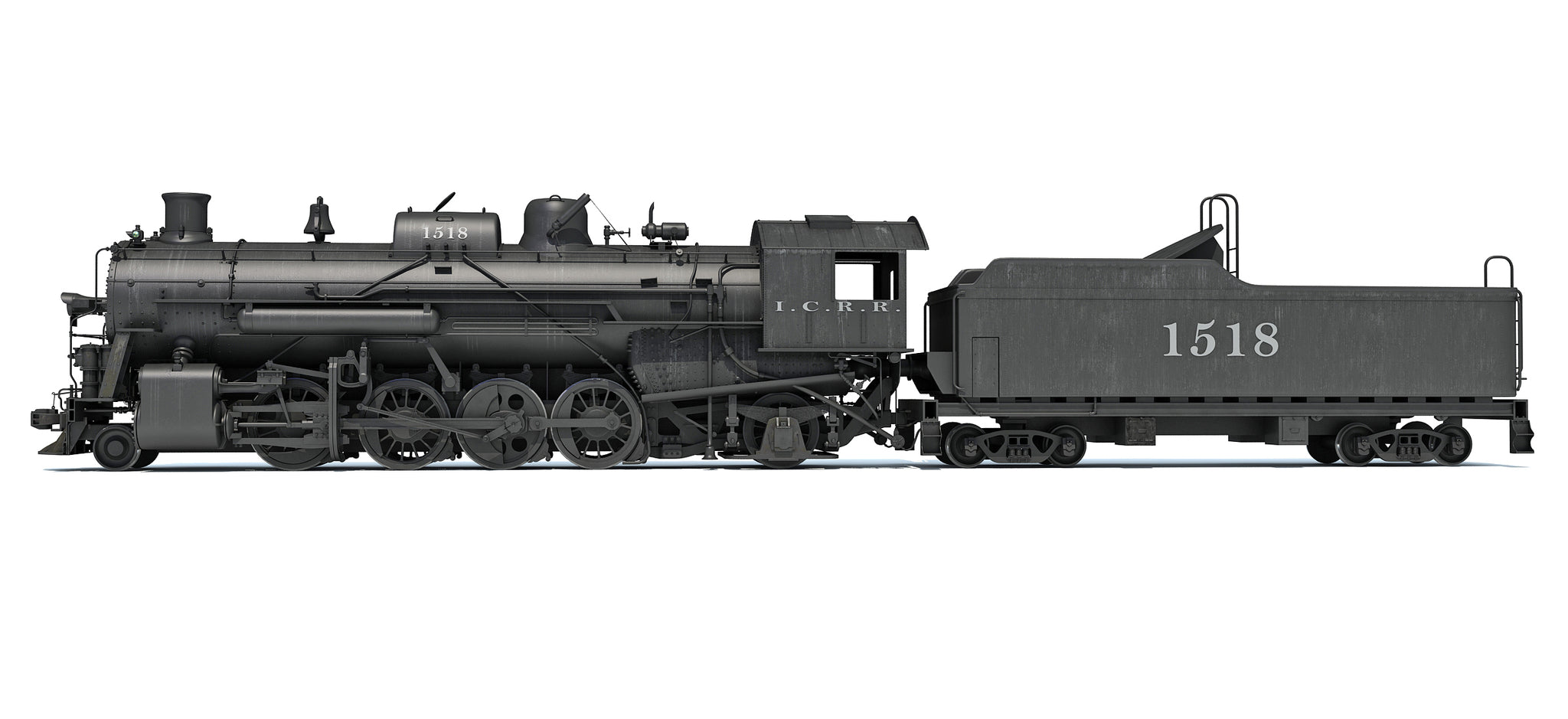 Steam Locomotive 3D Model