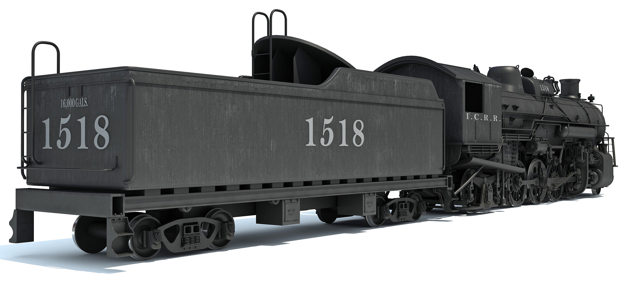 Steam Locomotive 3D Model