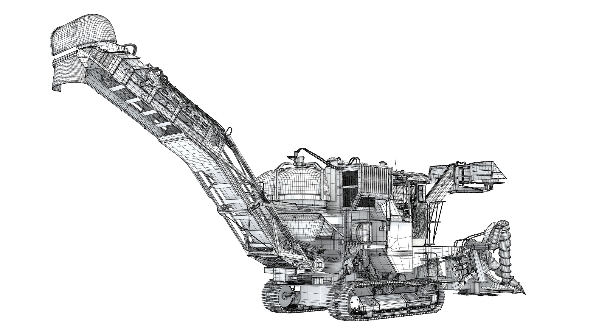 Sugar Cane Harvester 3D Model