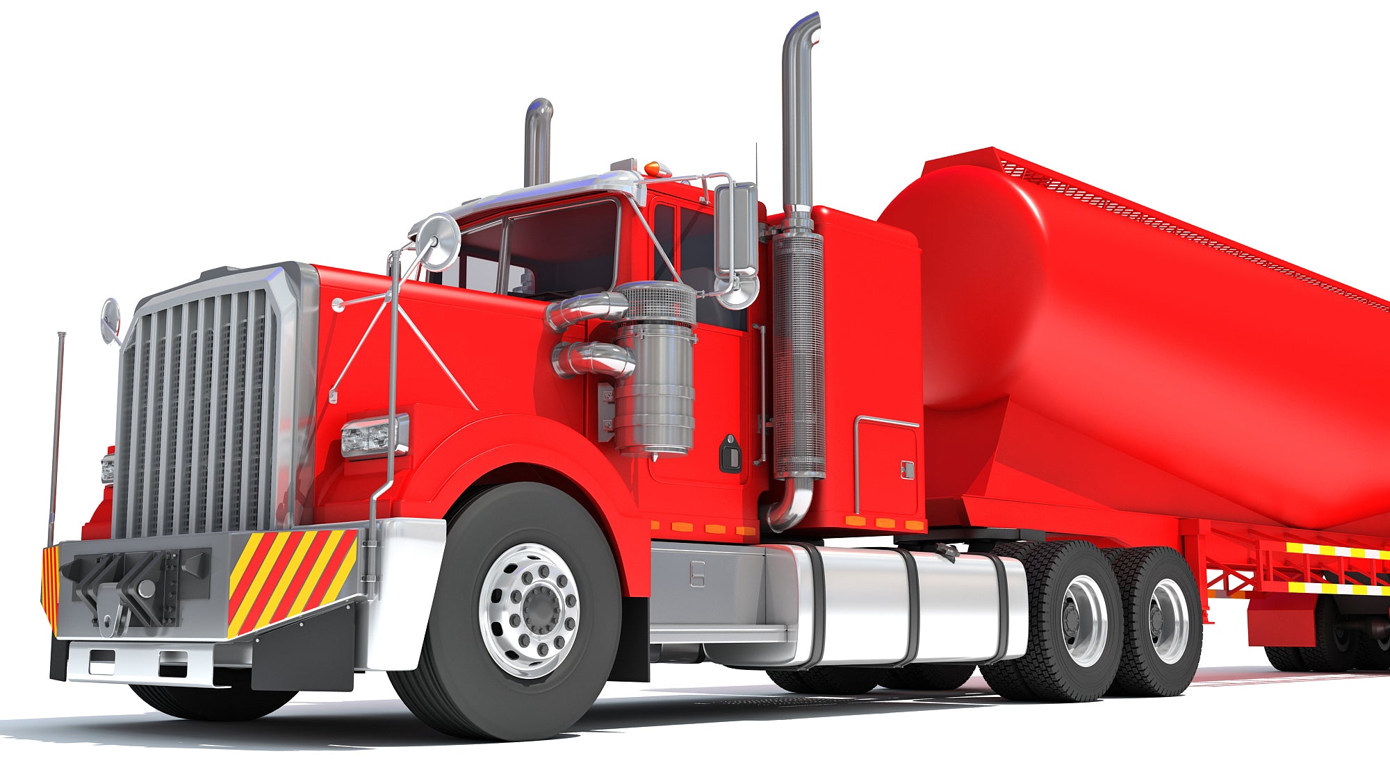 3D Truck with Tank Trailer