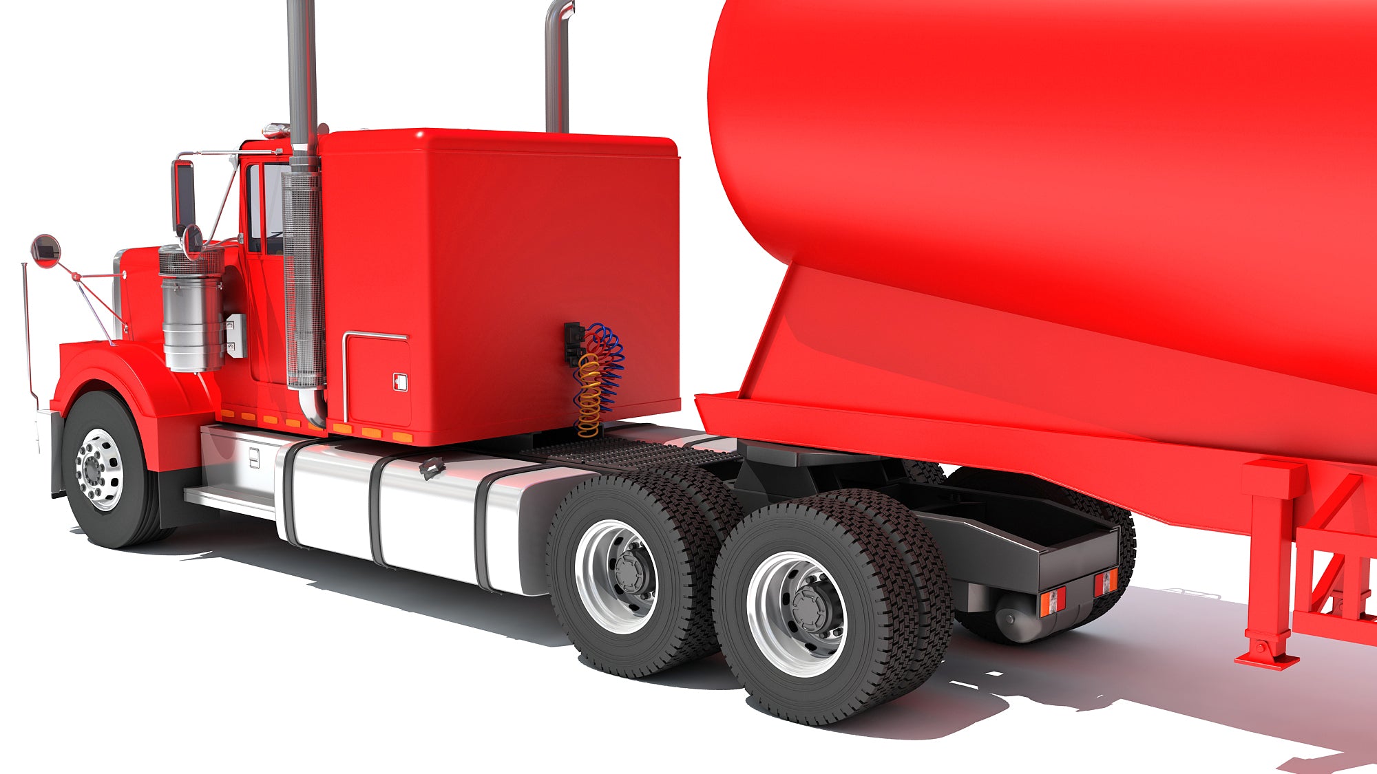 3D Truck with Tank Trailer