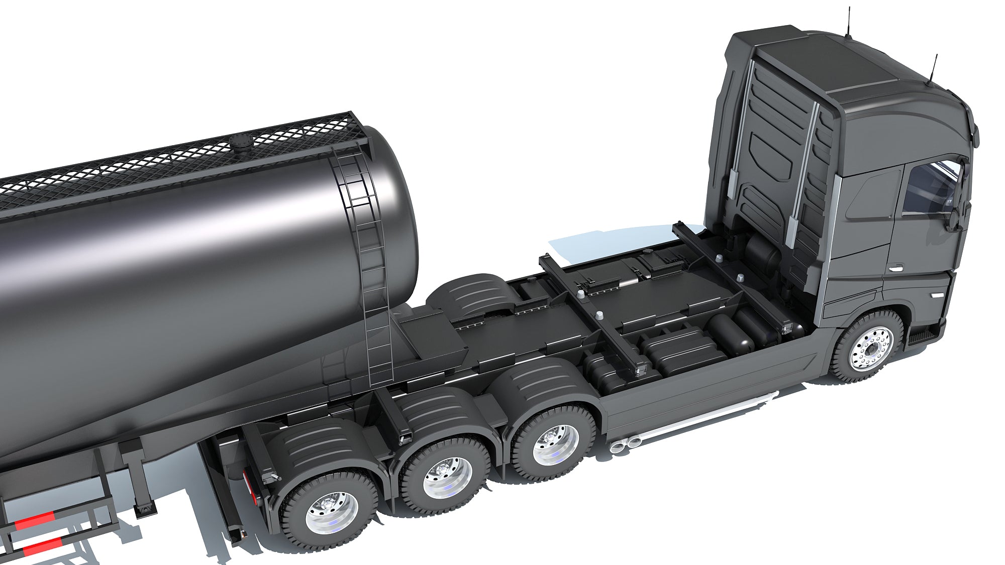 Truck with Tank Trailer